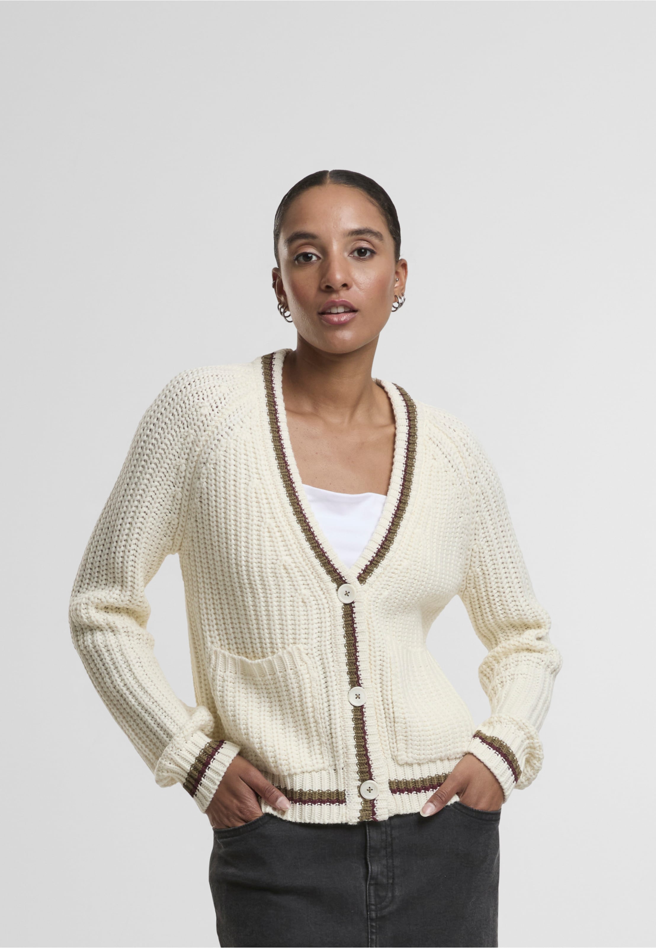 Noisy May NMCHARLIE L/S VARSITY KNIT CARDIGAN