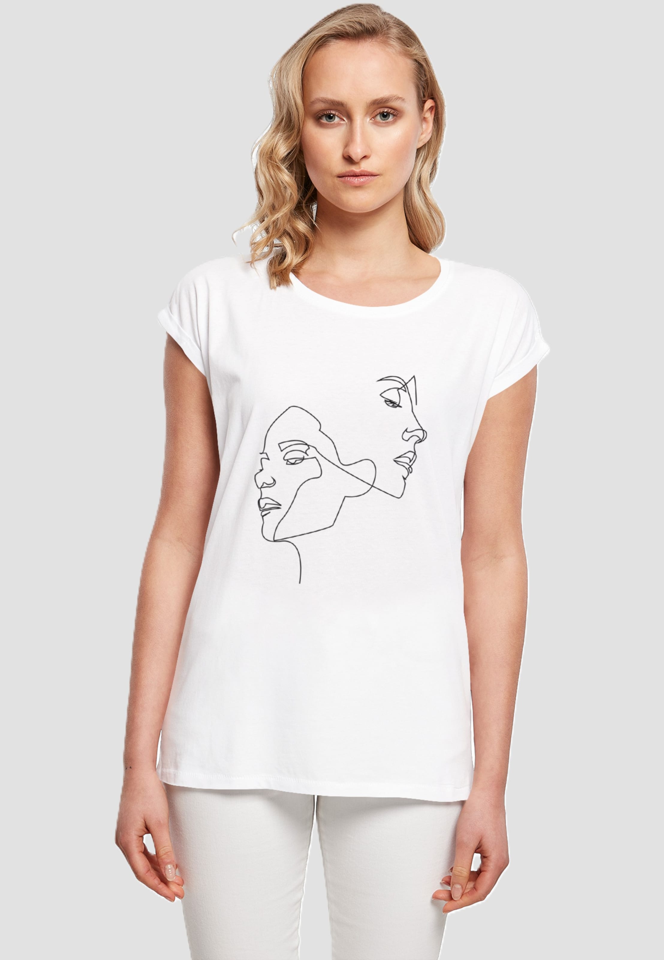 Mister Tee Ladies One Line Extended Shoulder