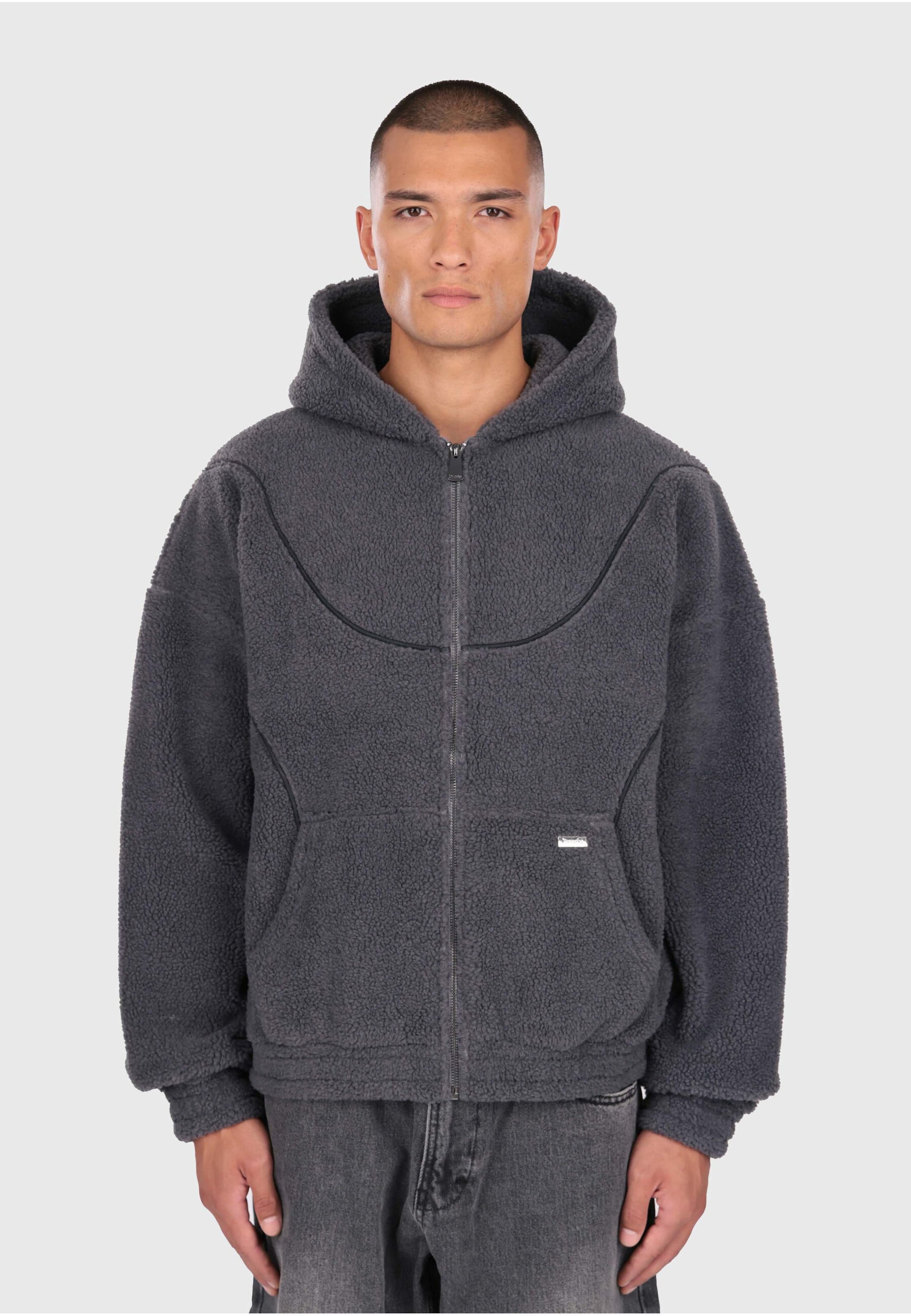 Dropsize WAVY TEDDY ZIP HOODIE