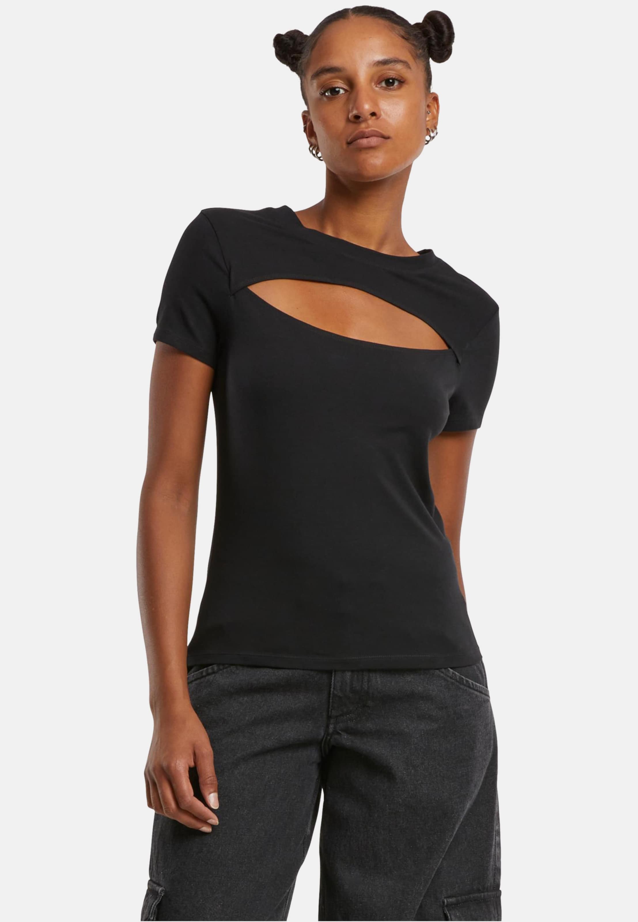 Urban Classics Ladies Short Cut Out Tee