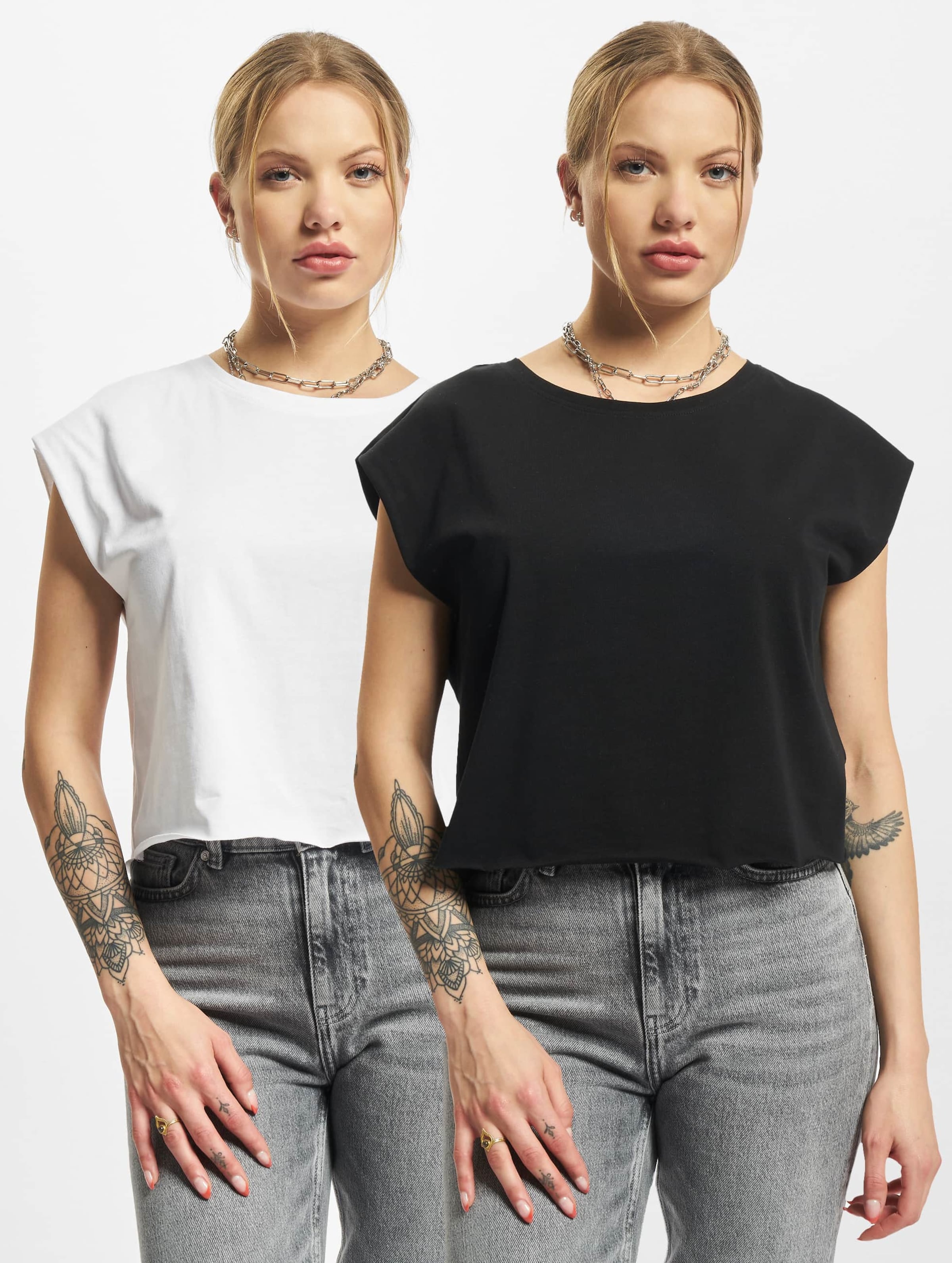 Urban Classics Ladies Organic Short Tee 2-Pack