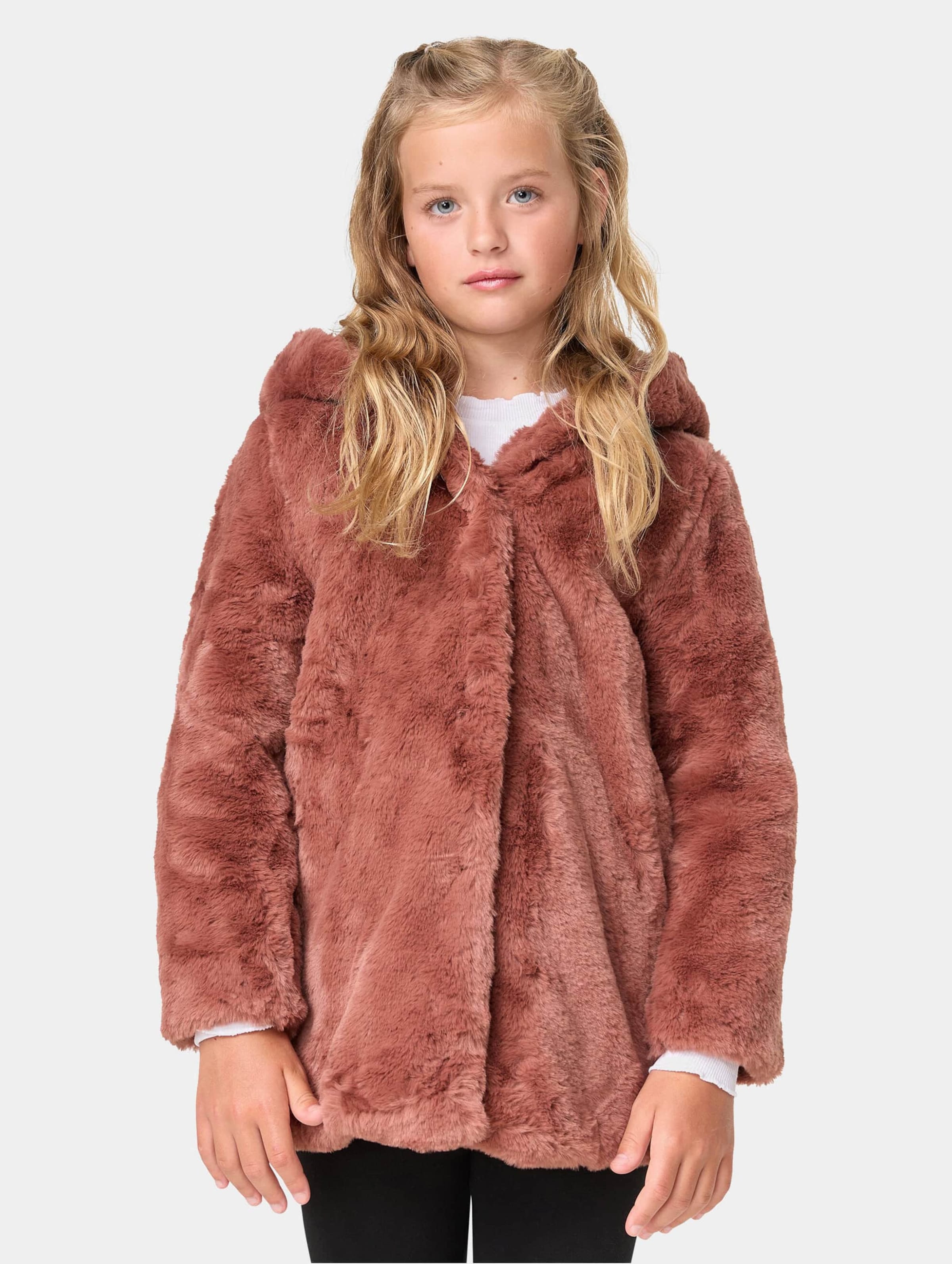 Urban Classics Girls Hooded Teddy Coat
