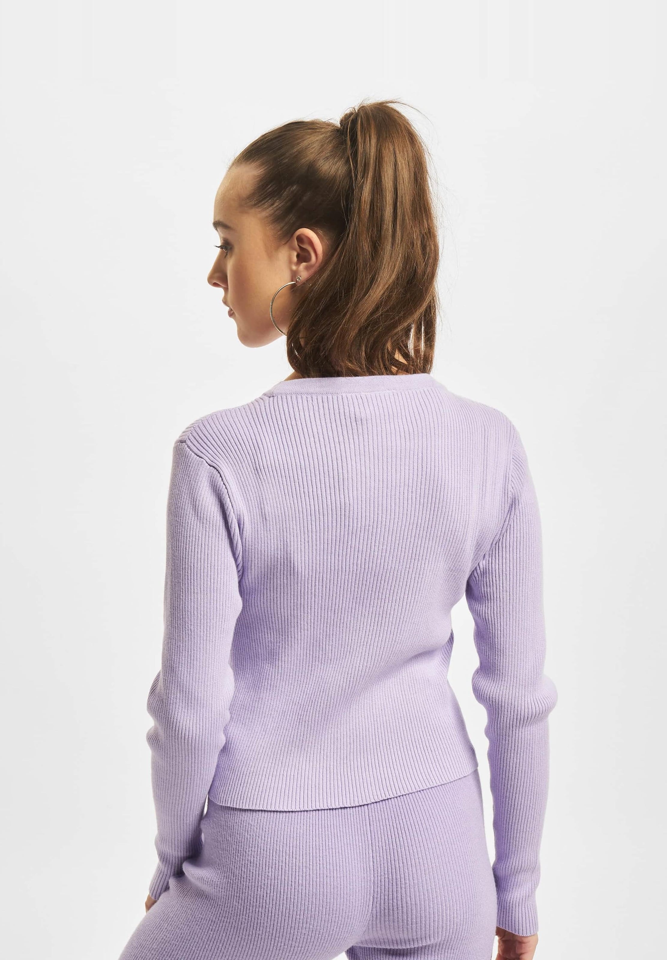 Karl Kani KW214-033-1 Chest Signature Rib Knit Bolero purple