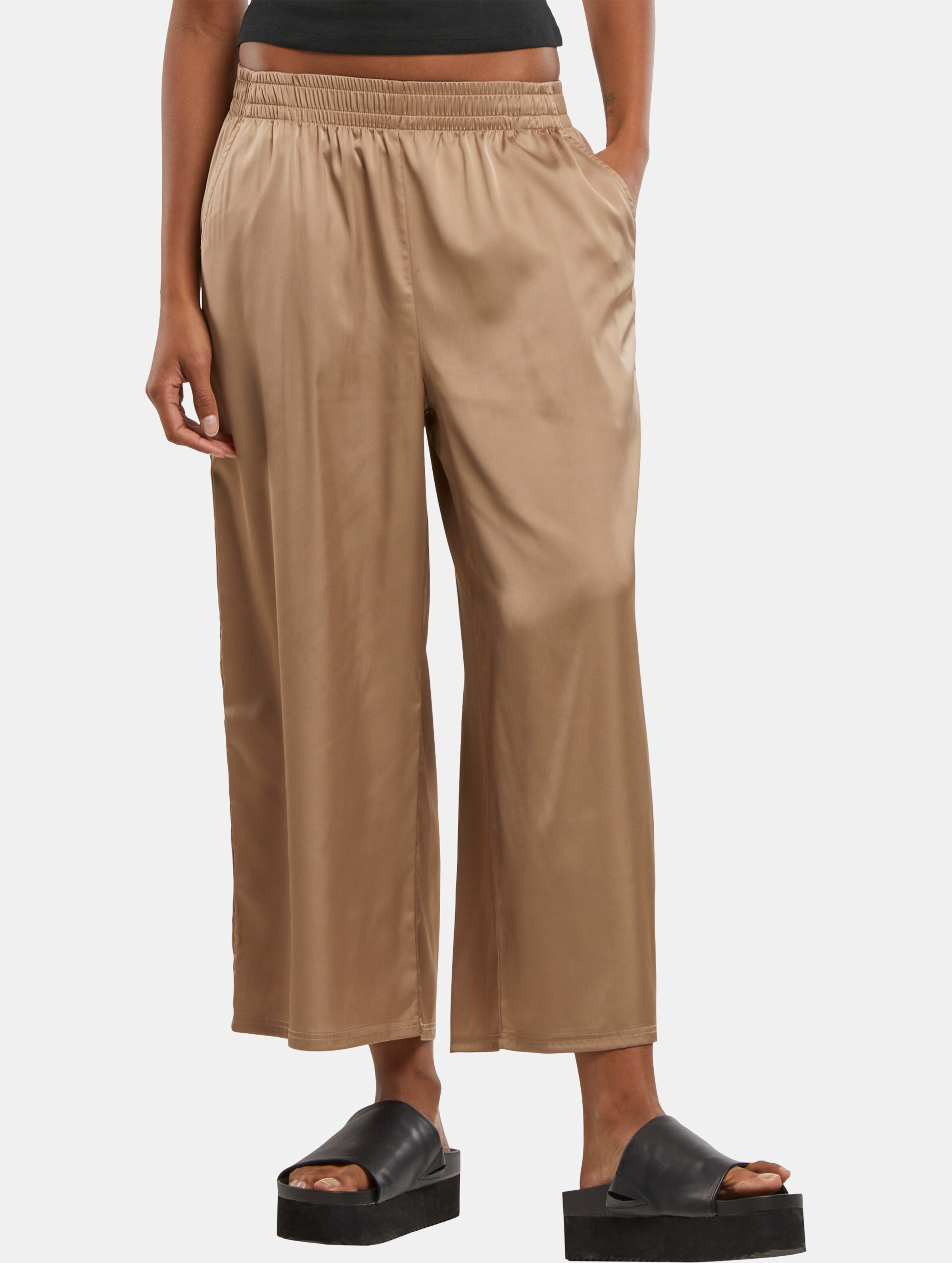 Urban Classics Ladies Satin Wide Leg Culotte
