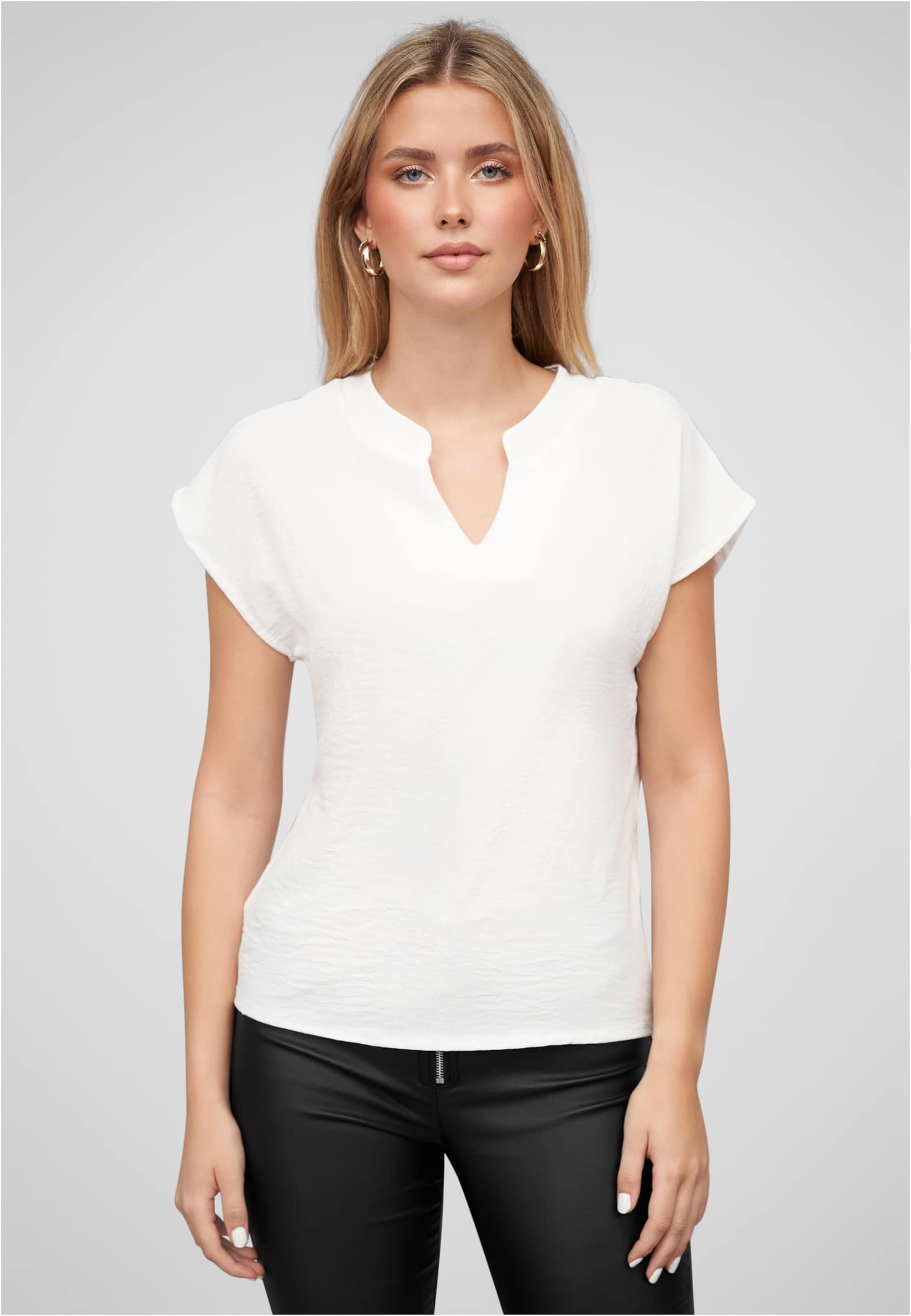 Cloud5ive Musselin Bluse mit V-Ausschnitt