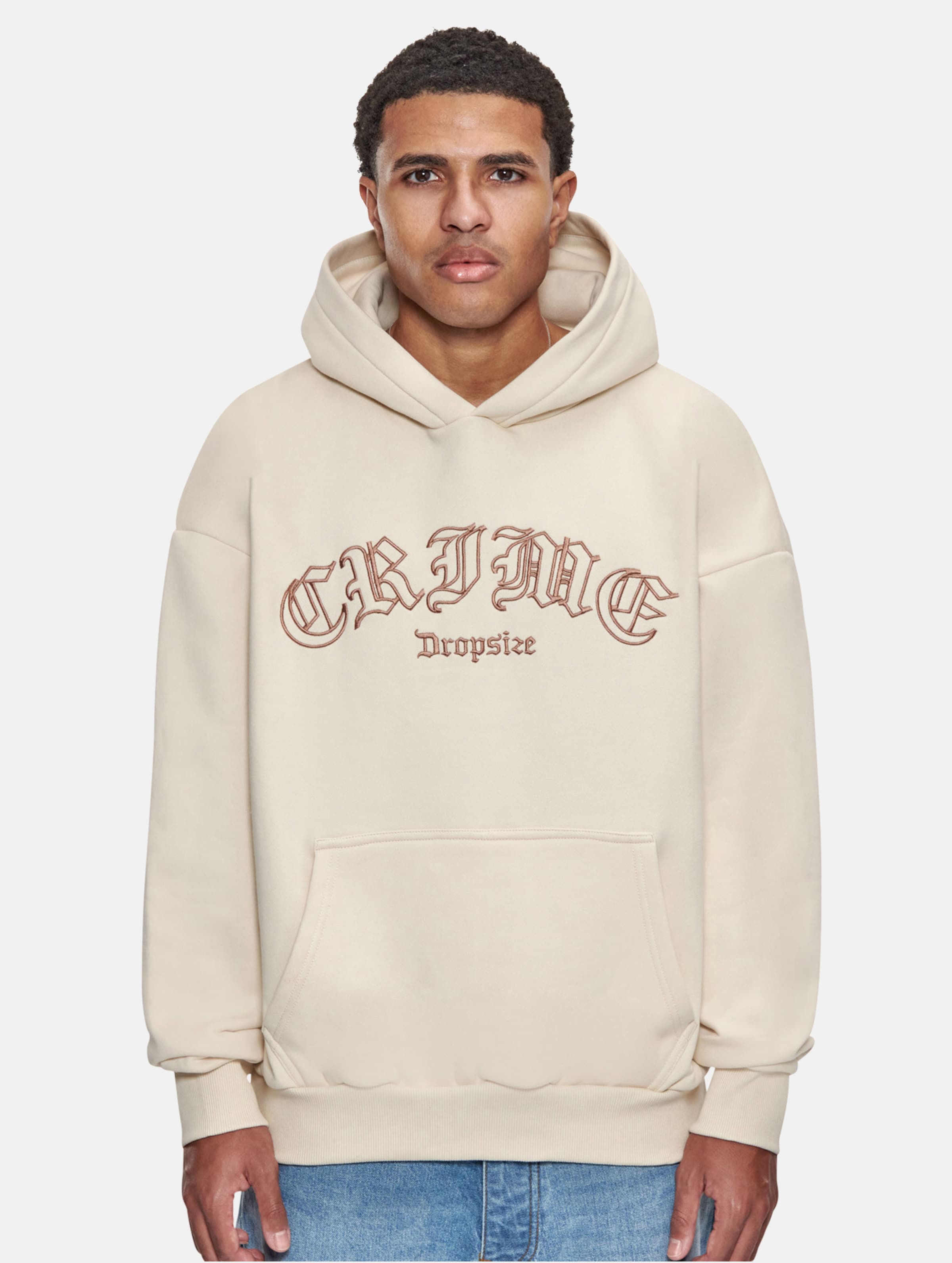 Dropsize Heavy Oversize Crime Outline Hoodie