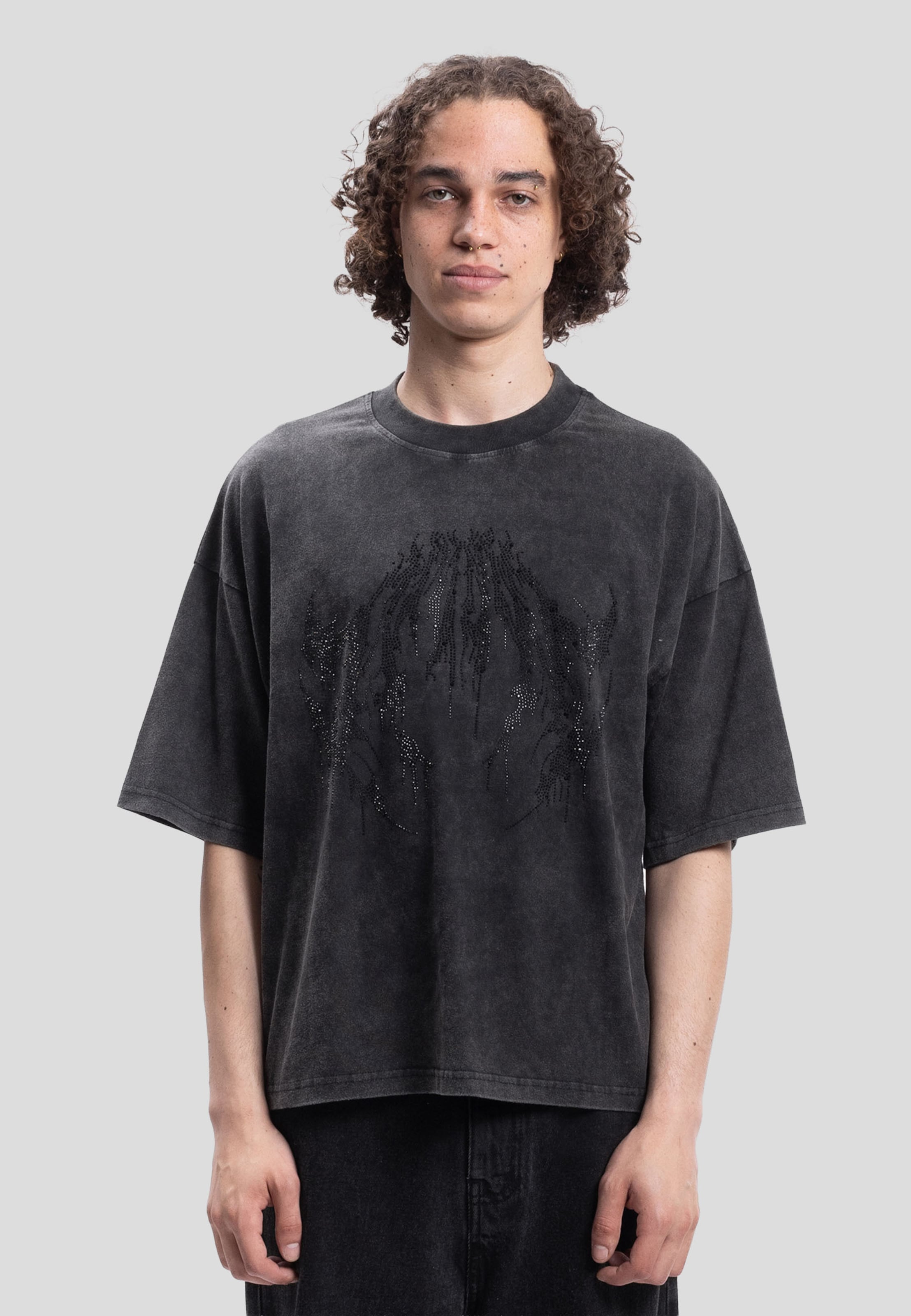 Favela RHINESTONE DEATH METAL TSHIRT