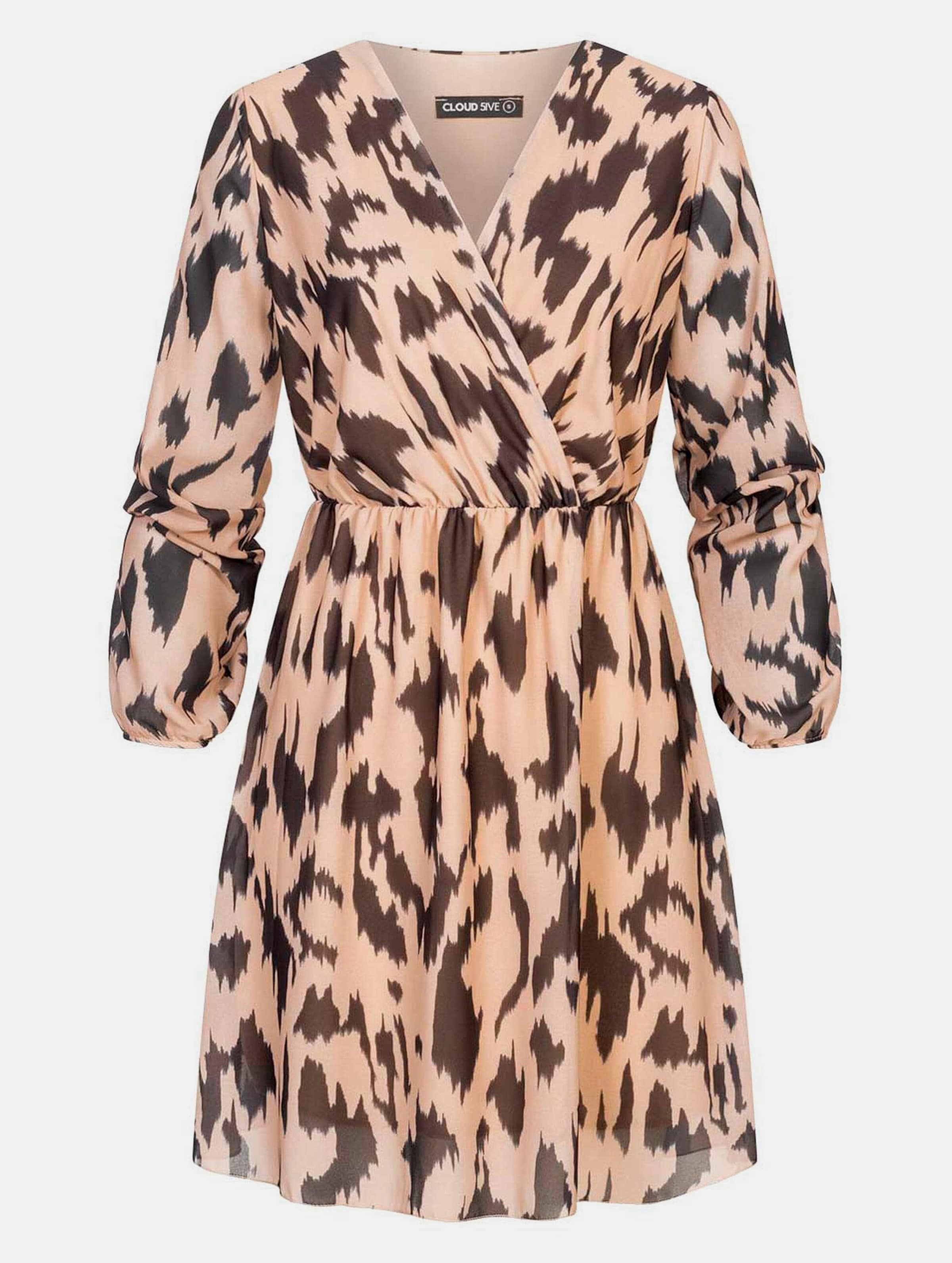 Cloud5ive Wickeloptik mit Bindegürtel und Blumenprint Dress