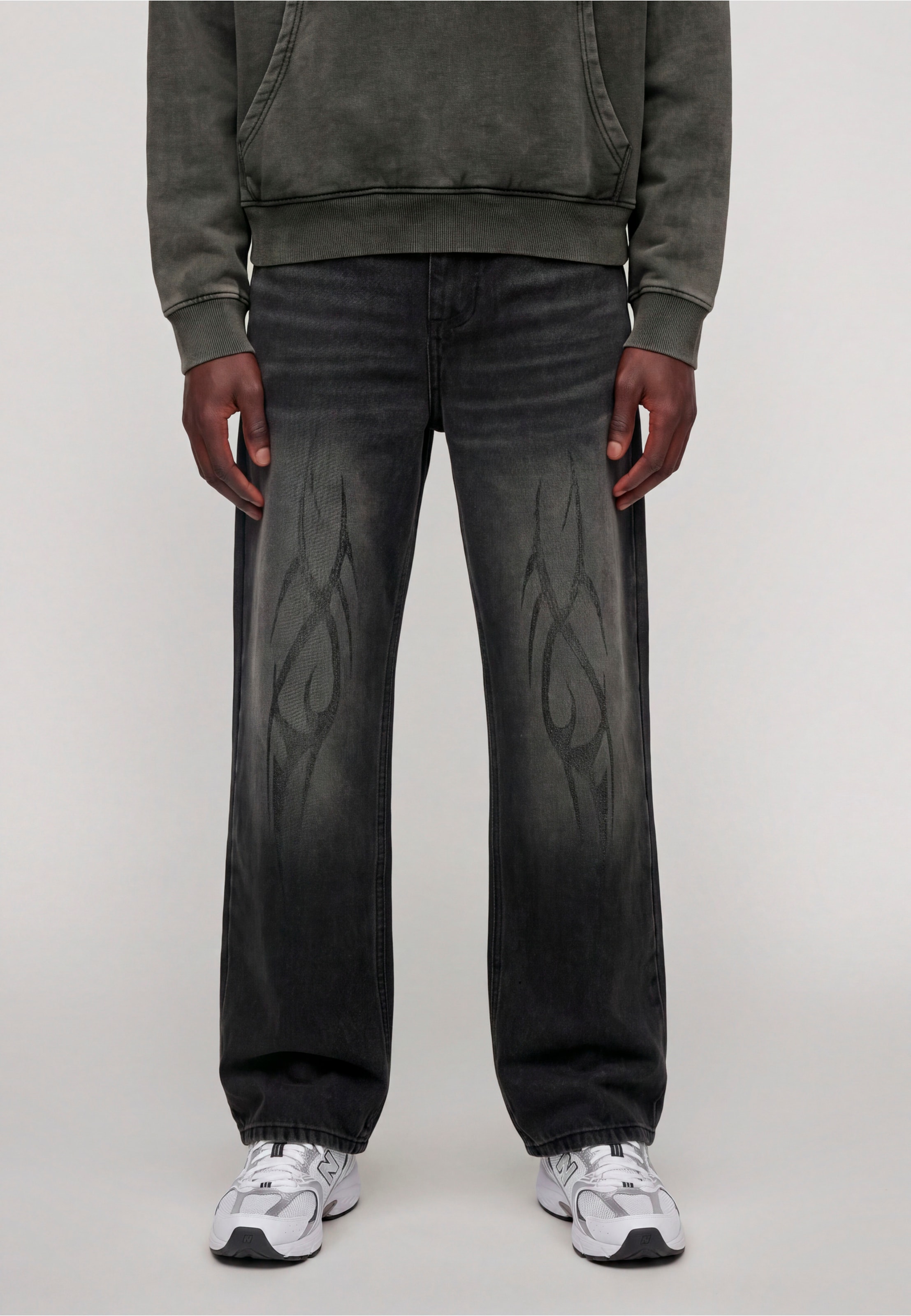 Favela TRIBAL DISTRESSED PRINT BOOTCUT VINTAGE DENIM