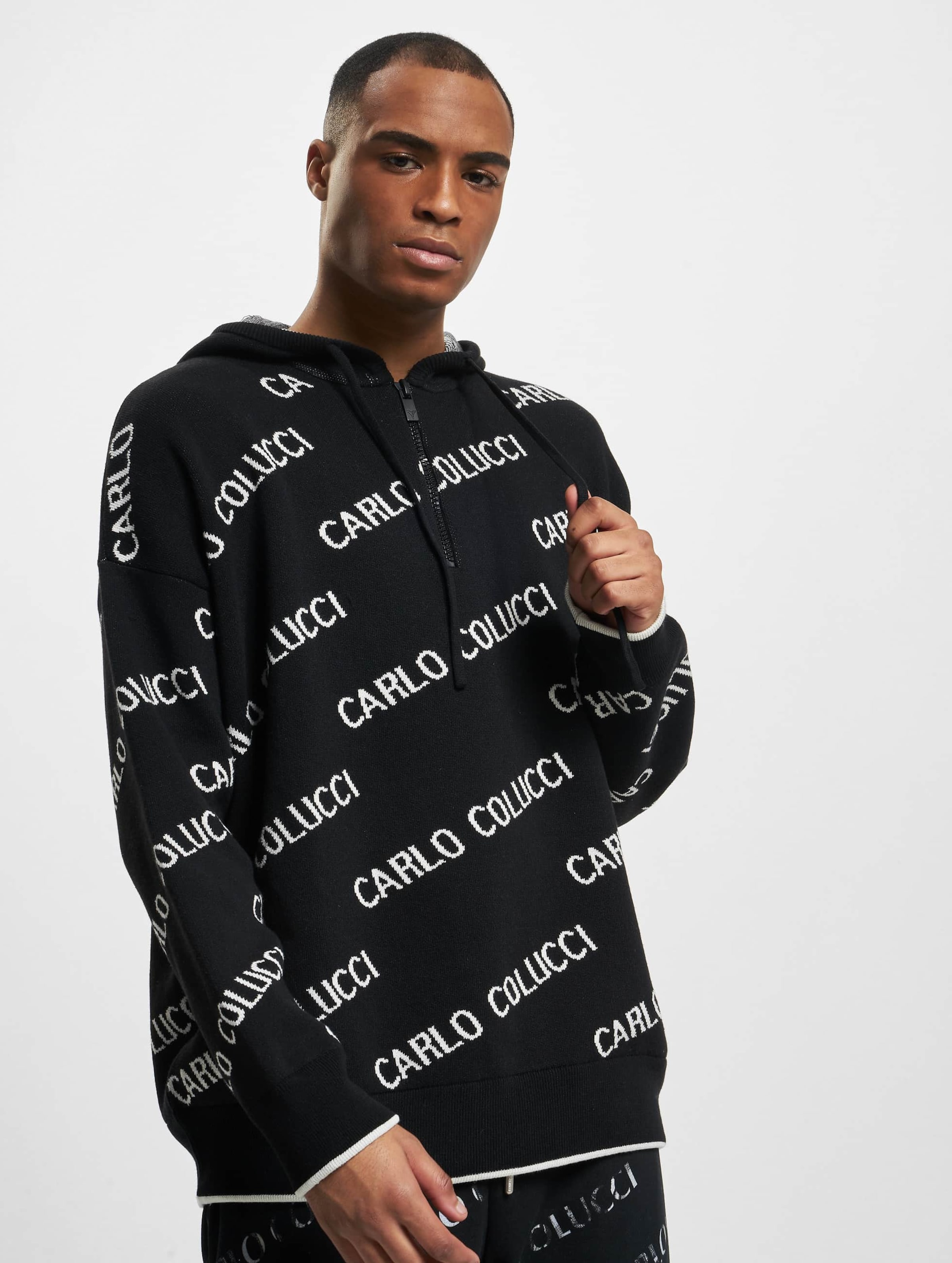 Carlo Colucci Allover Logo Hoody Troyer