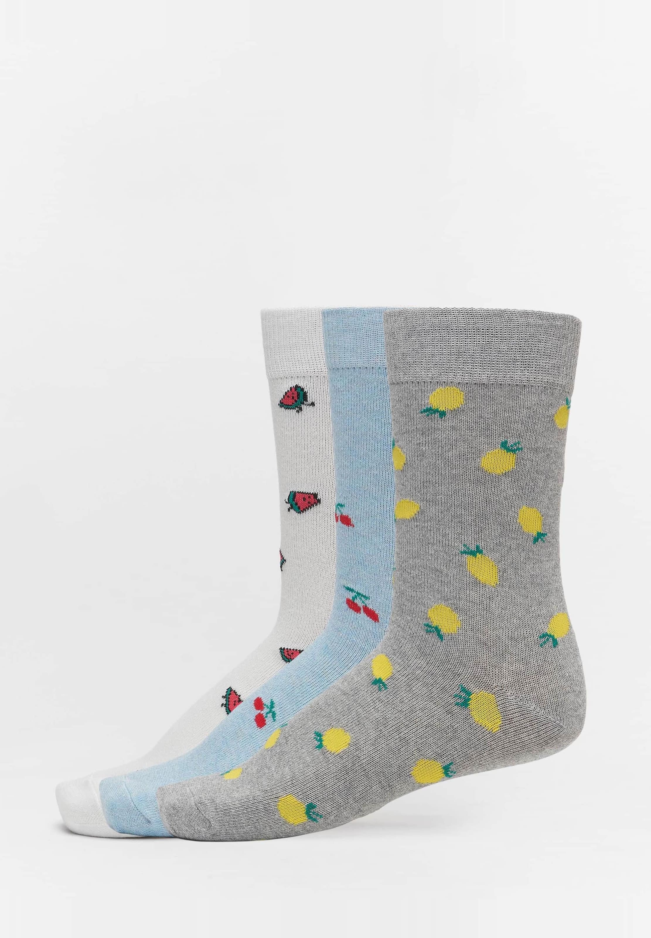 Urban Classics Recycled Yarn Fruit Socks 3-Pack