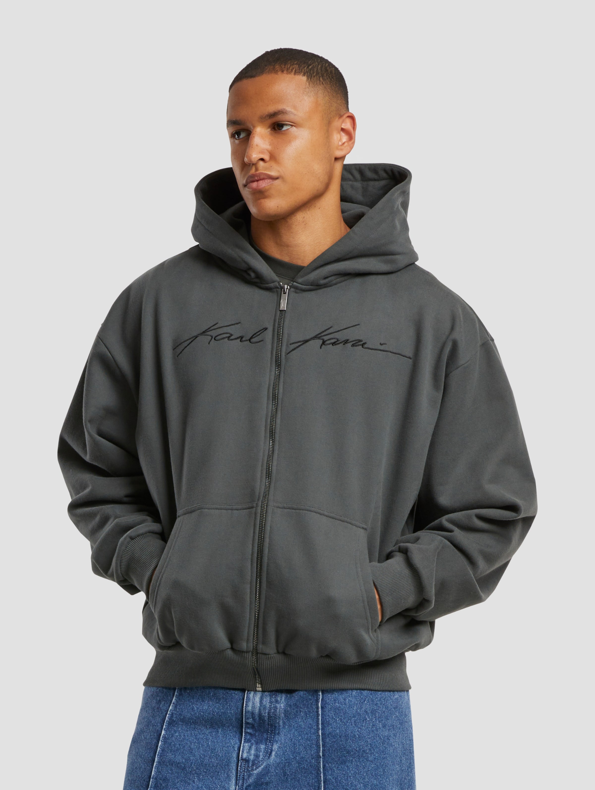 Karl Kani Autograph Heavy Sweat Oversized Zip Hoodie