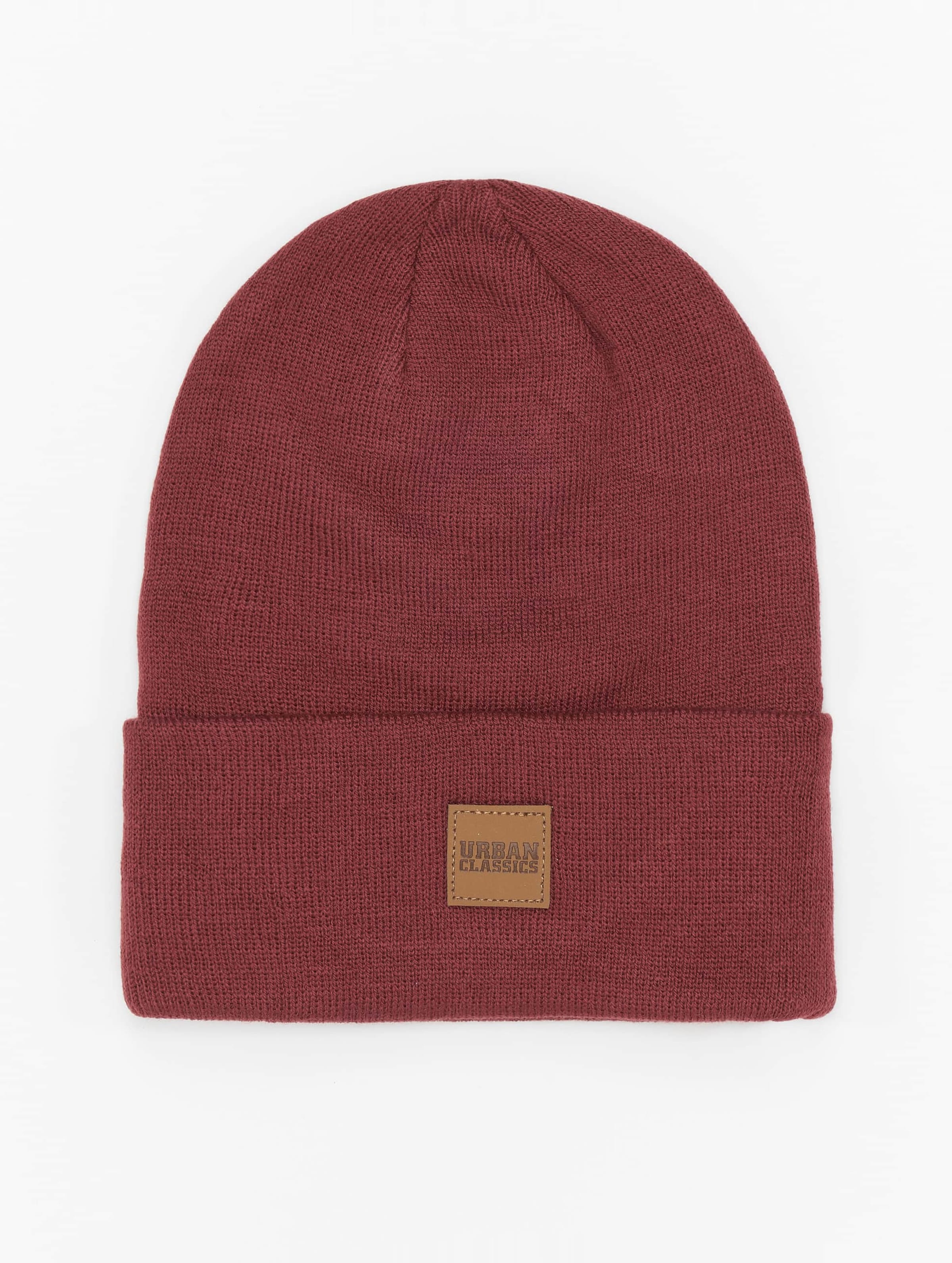 Urban Classics Synthetic Leatherpatch Long Beanie