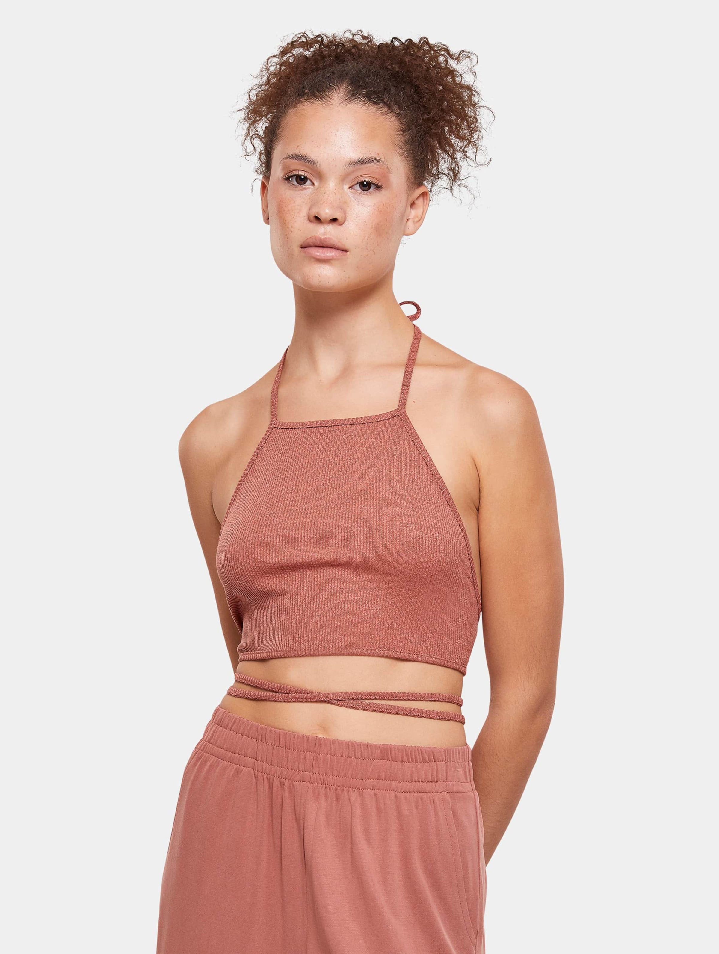 Urban Classics Ladies Rib Trapeze Cropped Top