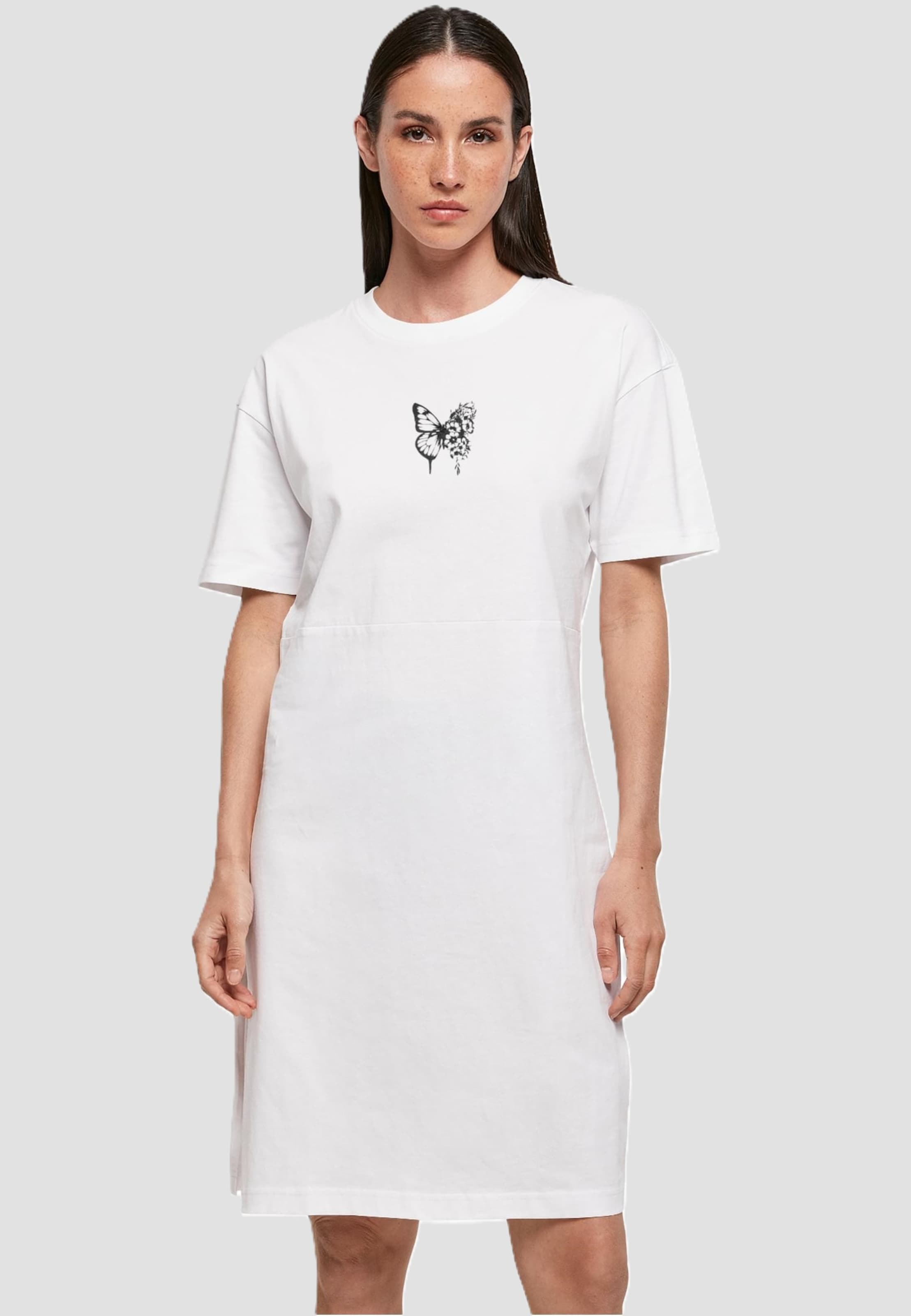 Merchcode Ladies Flowers Bloom Oversized Slit Tee Dress