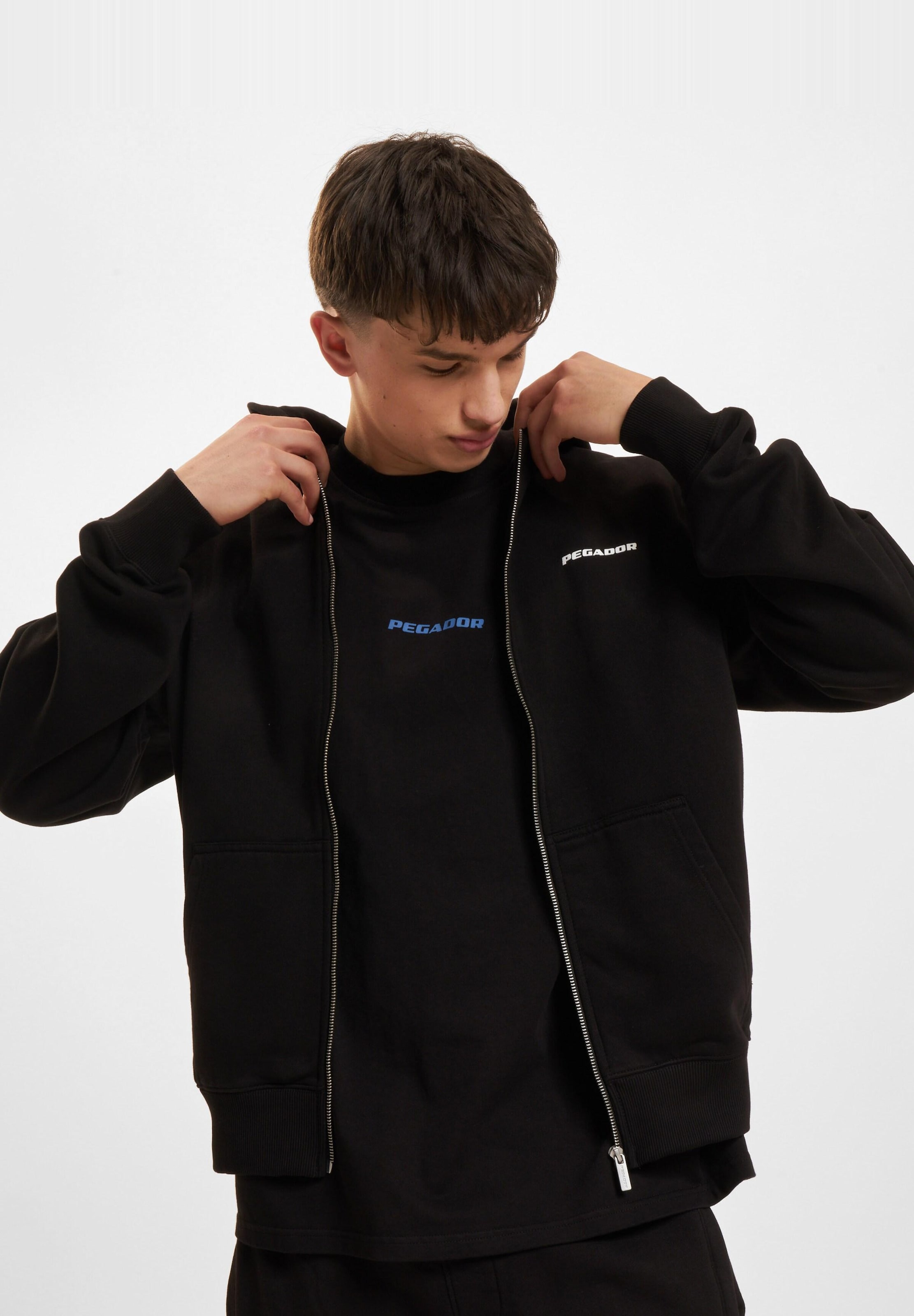 PEGADOR Logo Oversized Zip Hoodie
