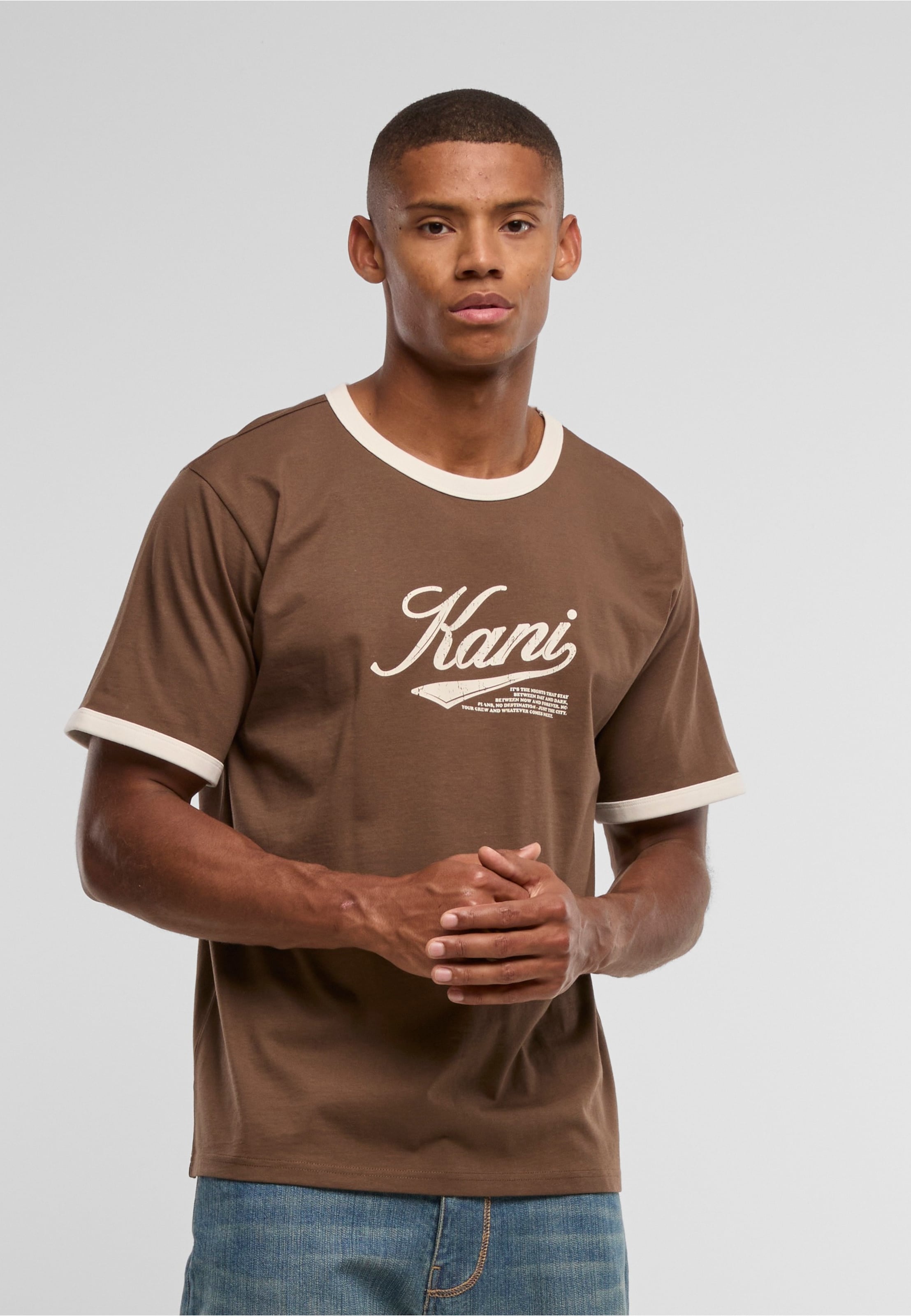 Karl Kani Cursive Varsity Regular Ringer T-Shirt
