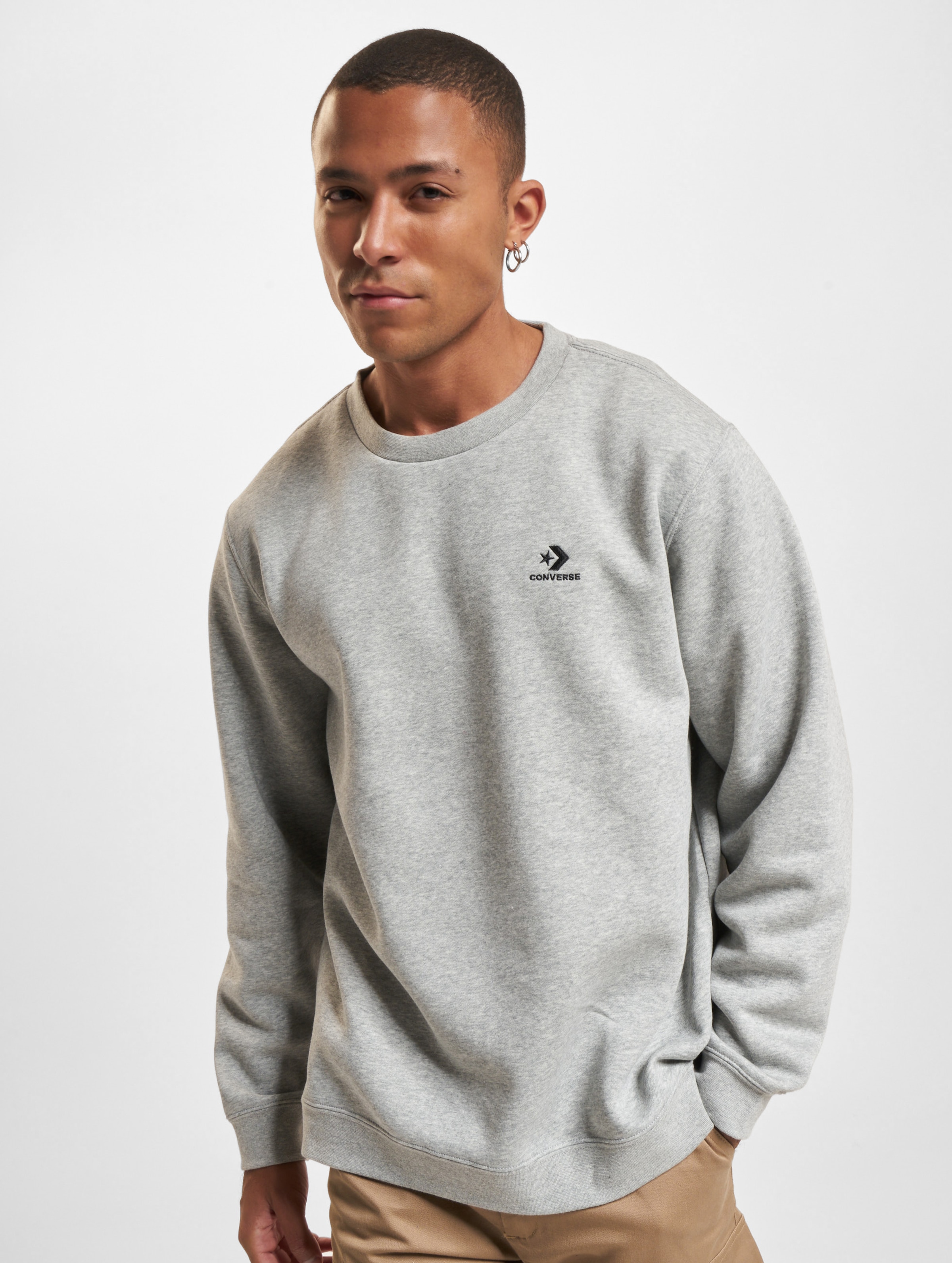 Converse Embroidered Star Chevron Brushed Back Sweater