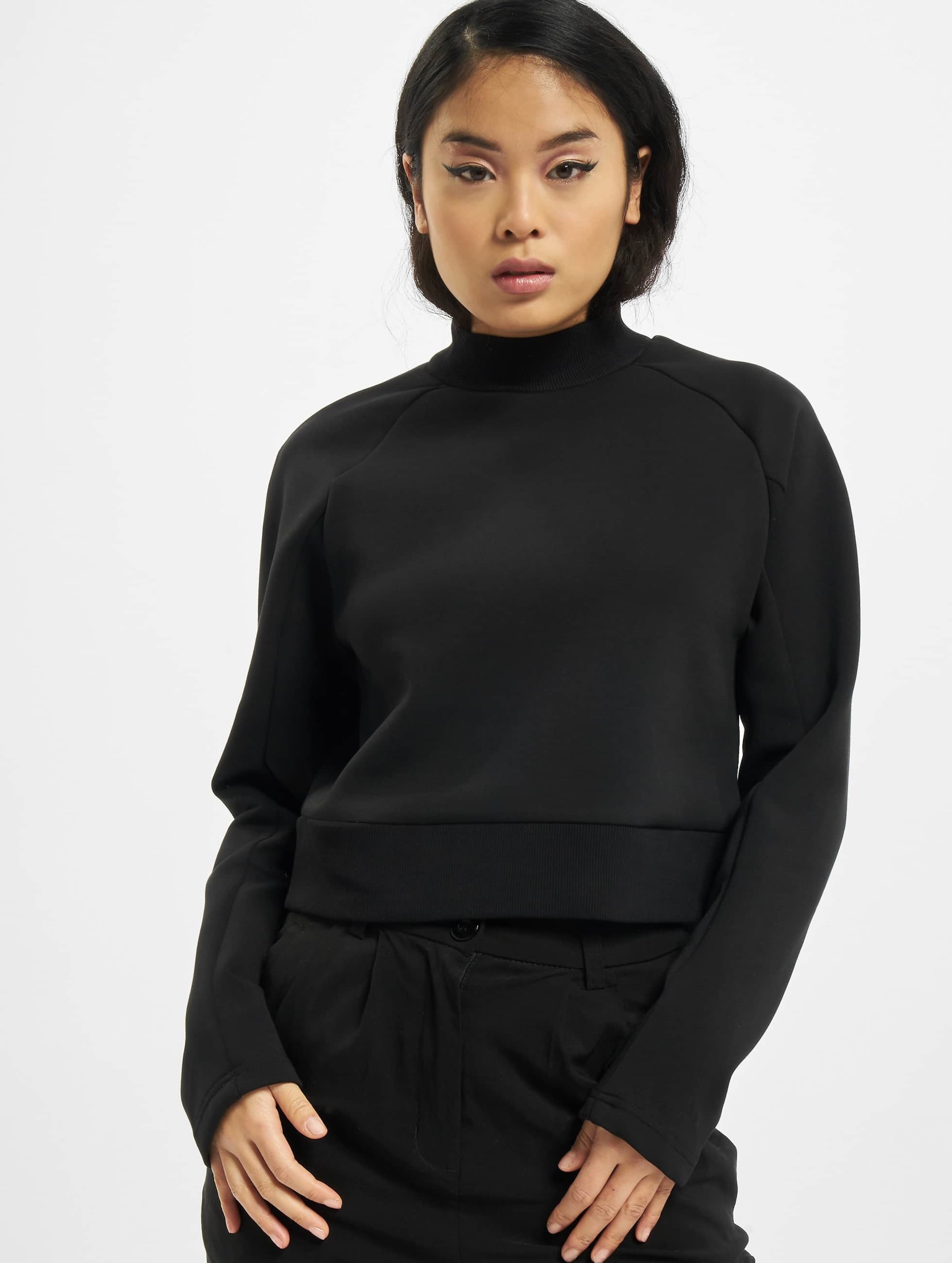 Urban Classics Ladies Interlock Short Turtleneck Crew