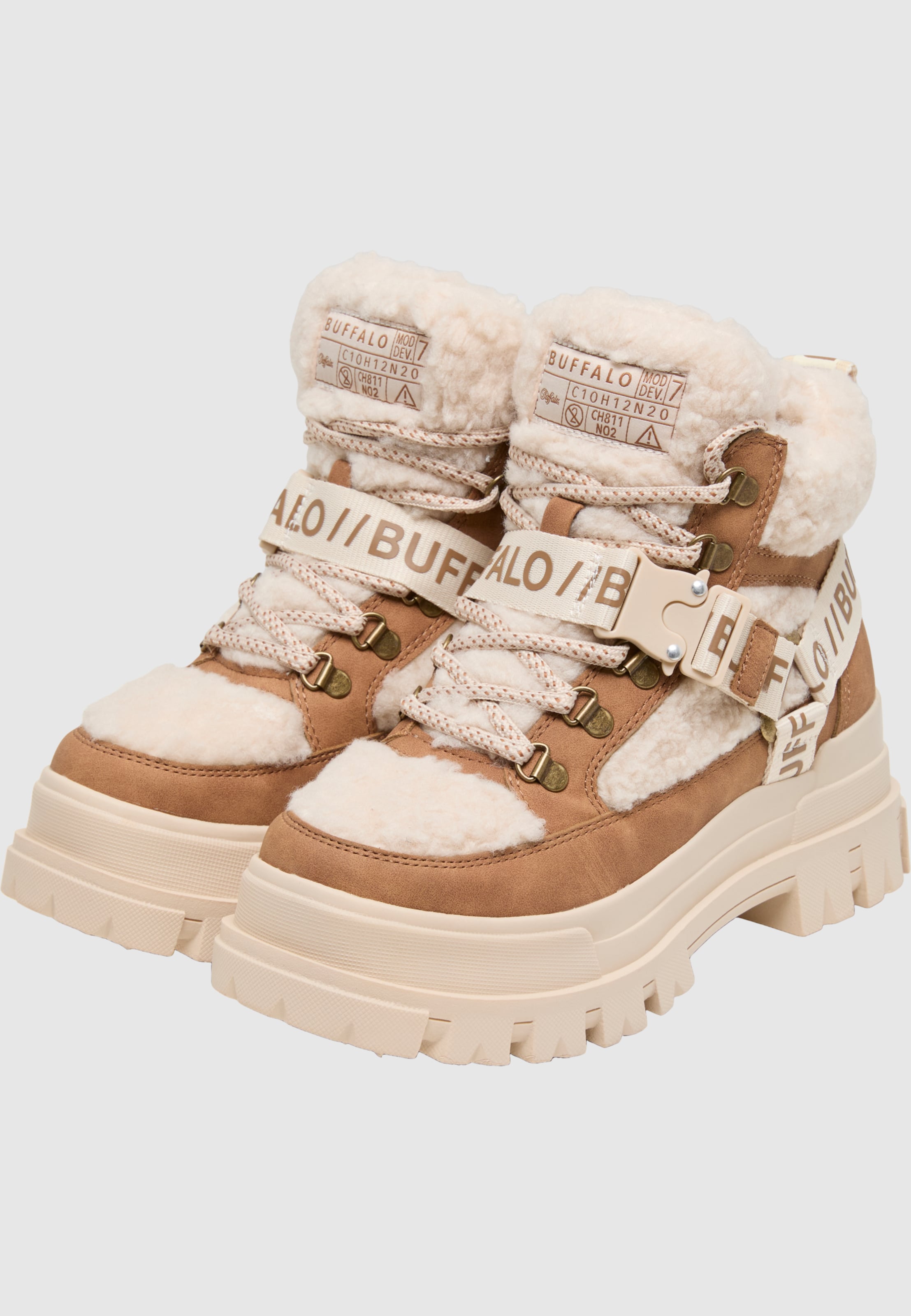 Buffalo ASPHA COM MID WARM - VEGAN NUBUCK/FUR