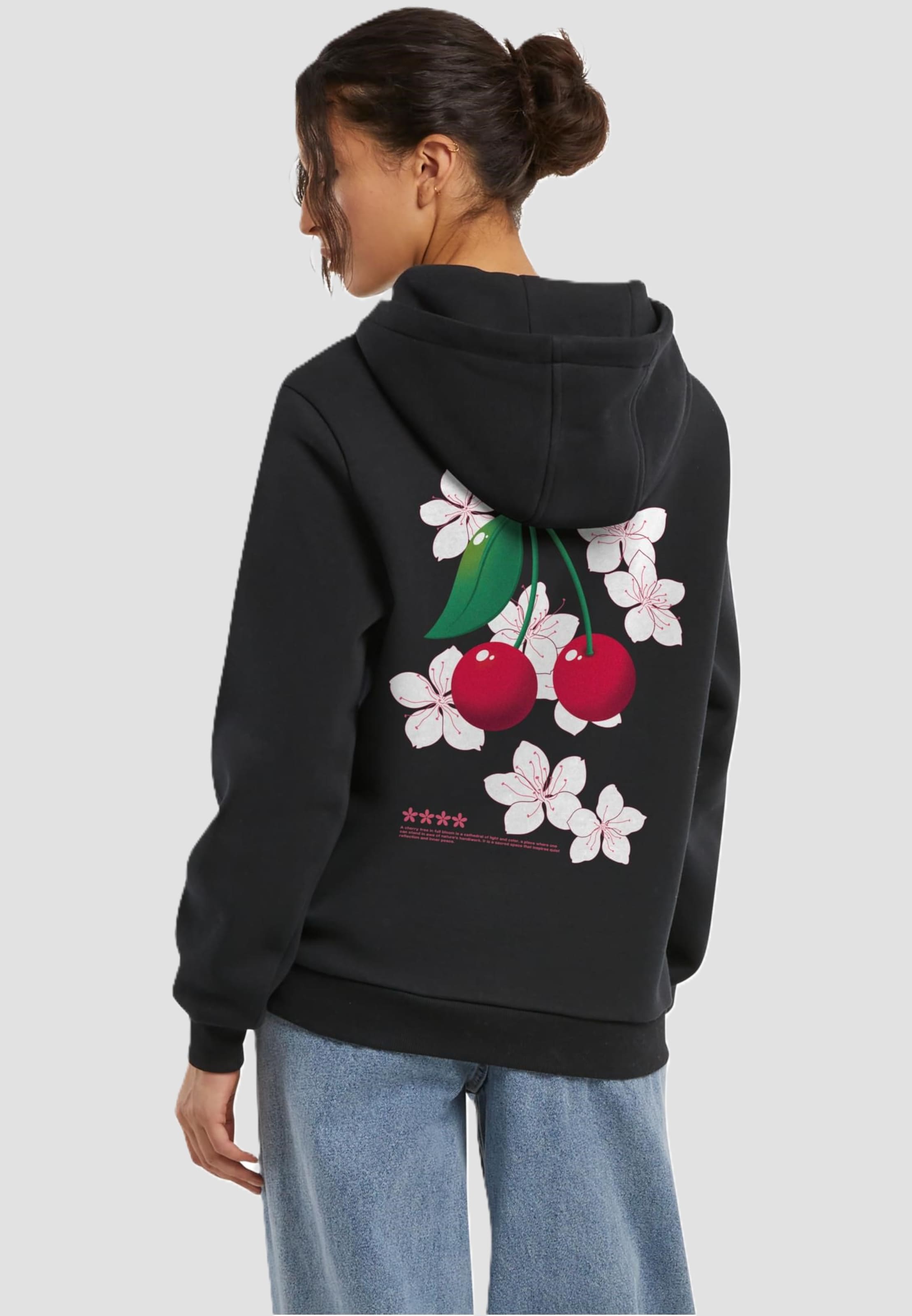 Miss Tee Cherry Blossom Ladies Fluffy Hoody