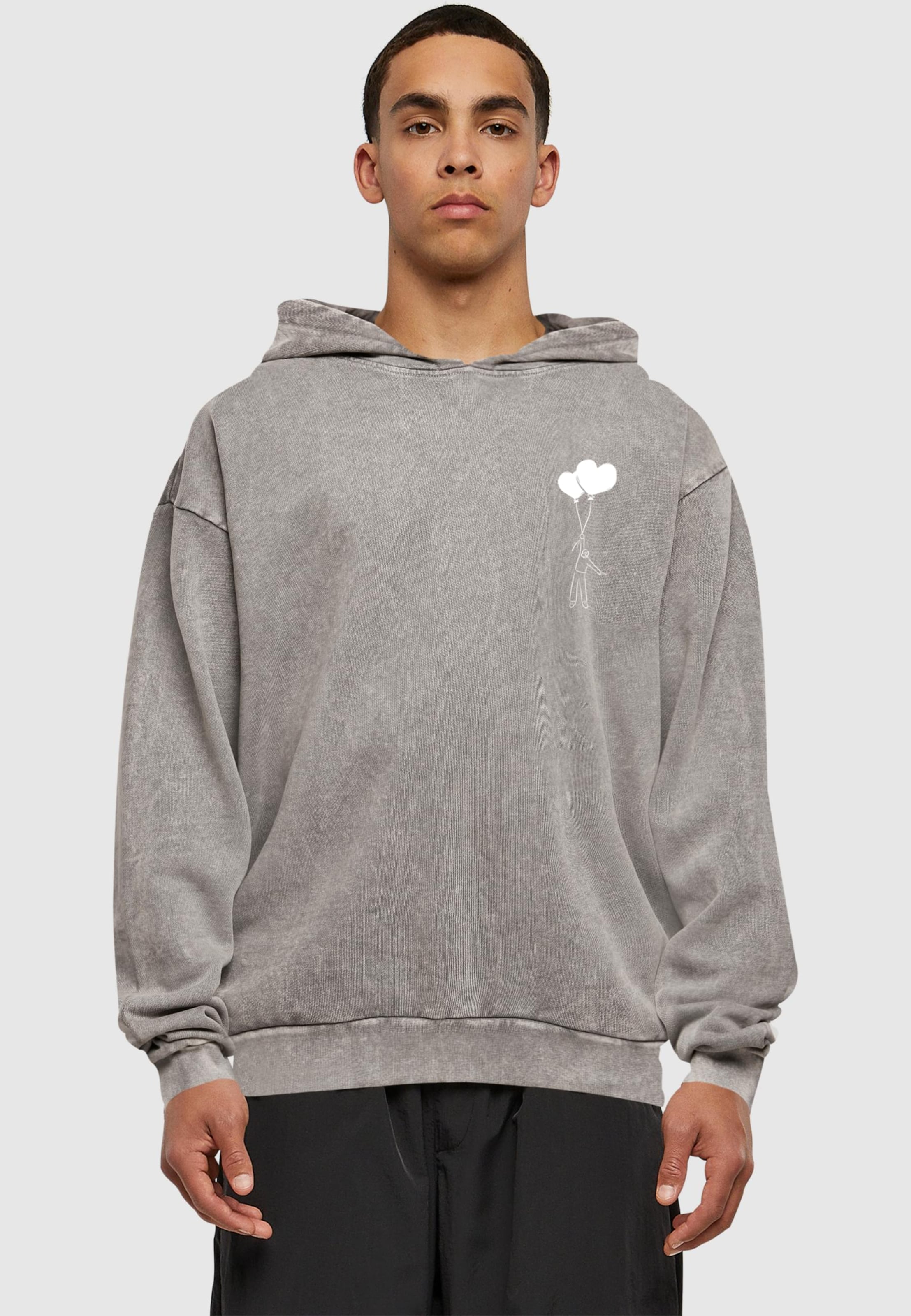 Merchcode Love In The Air Acid Washed Oversize Hoody