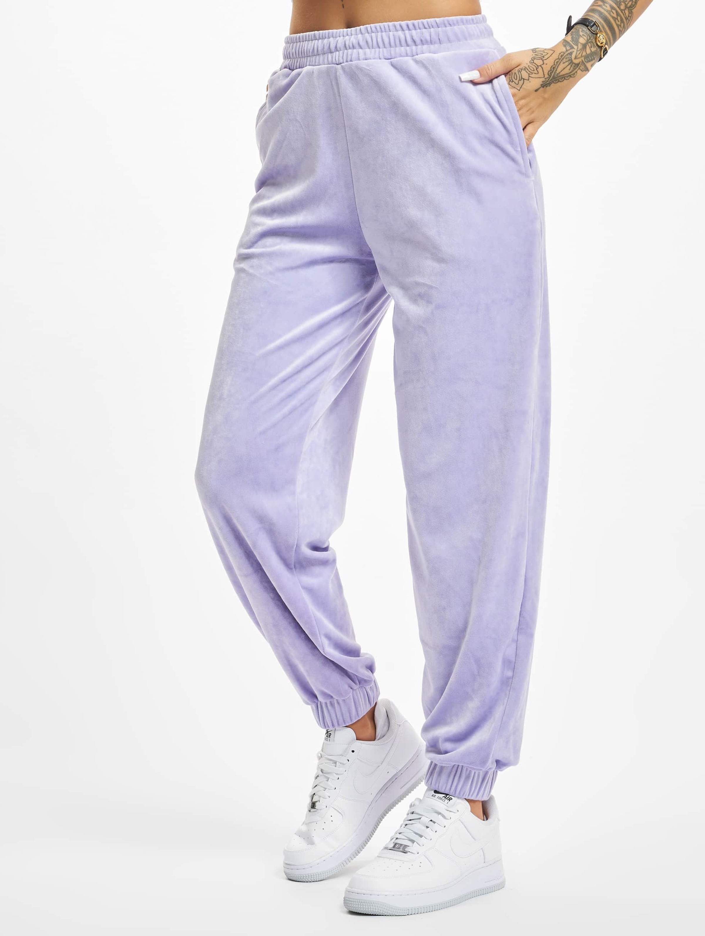 Urban Classics Ladies High Waist Ballon Velvet Sweat Pants