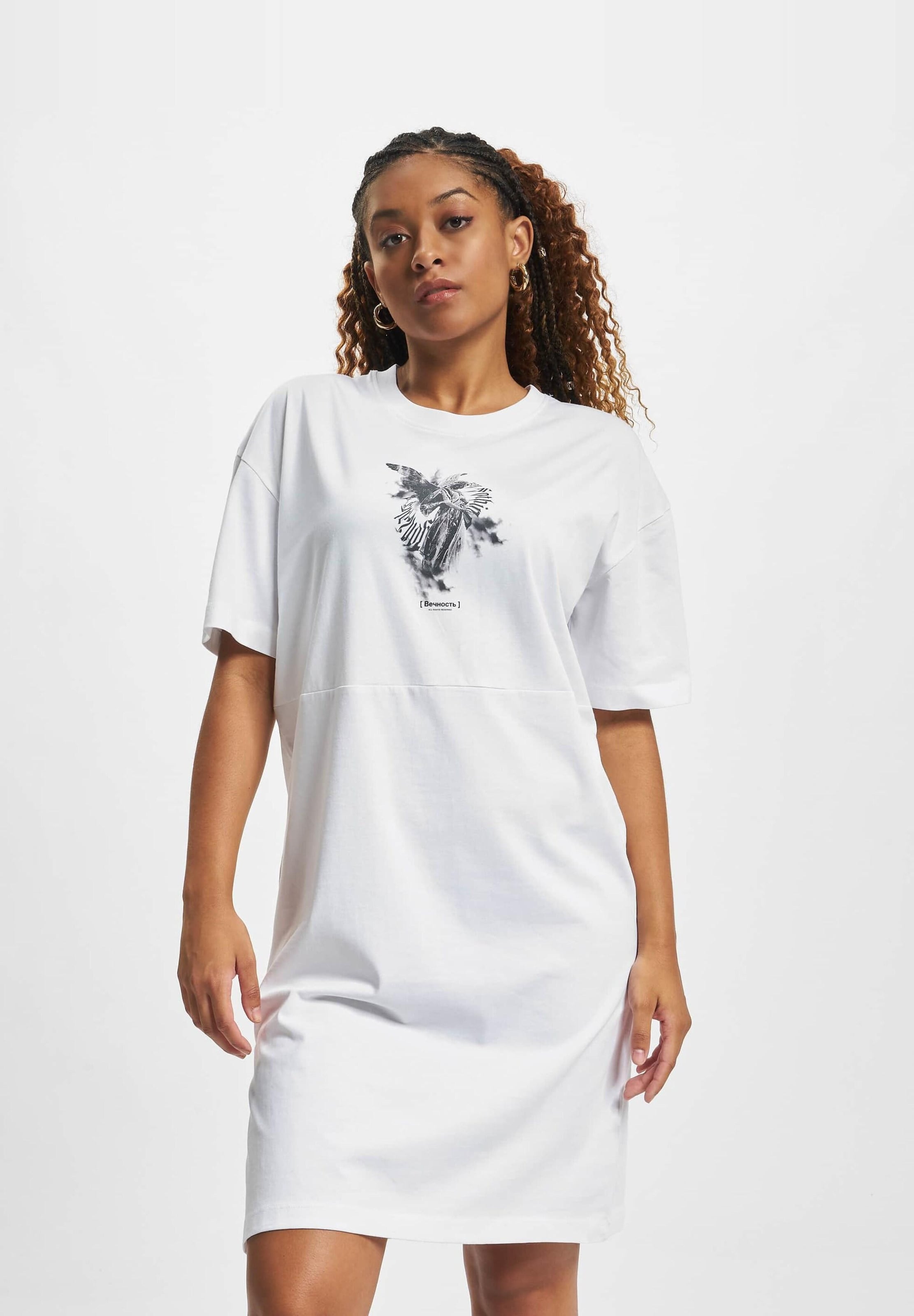 MJ Gonzales Ladies ANGEL 3.0 Organic Oversized Slit Tee Dress