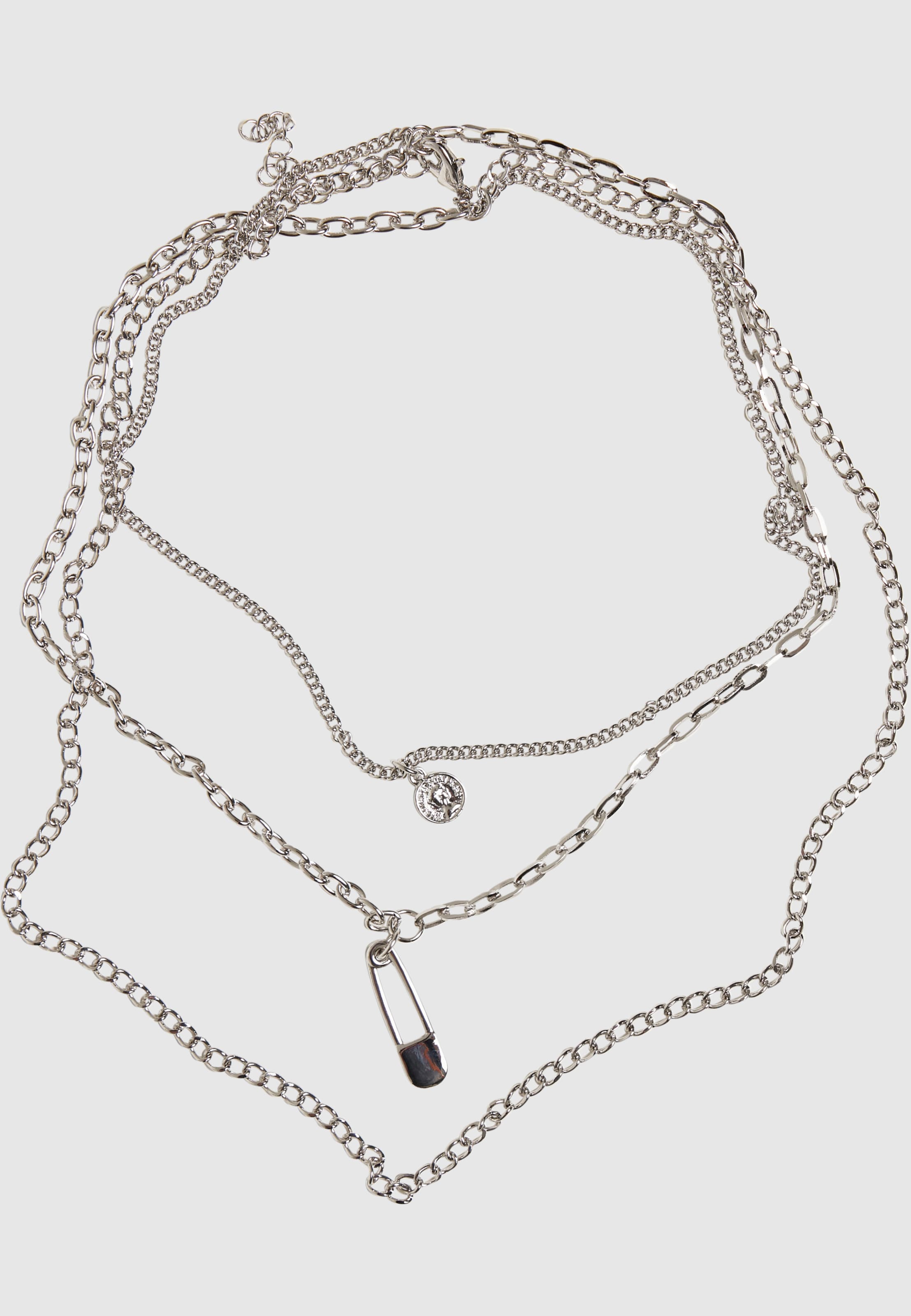Urban Classics Safety Pin Layering Necklace
