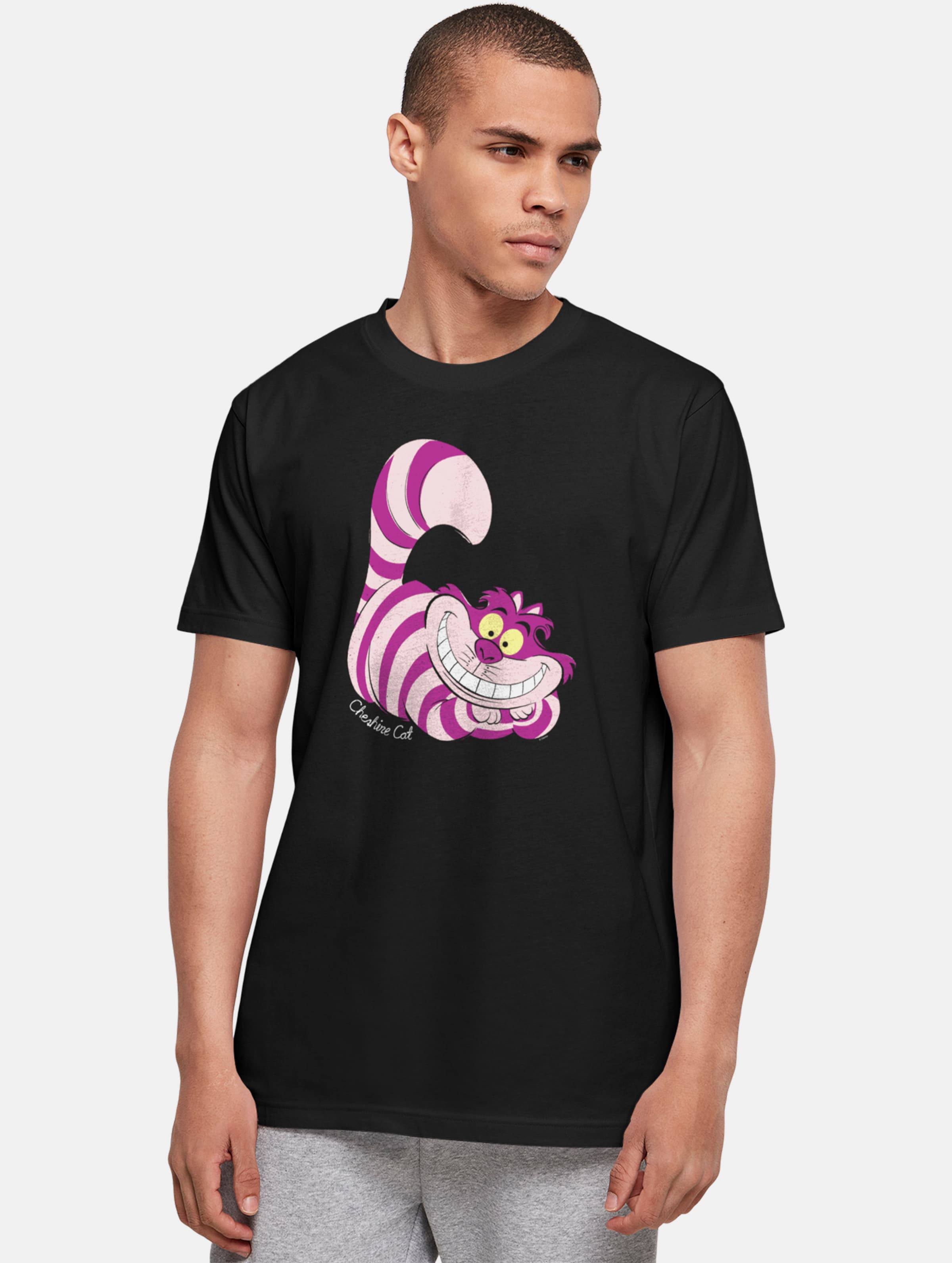 Absolute Cult Alice in Wonderland - Cheshire Cat Colour Basic T-Shirt