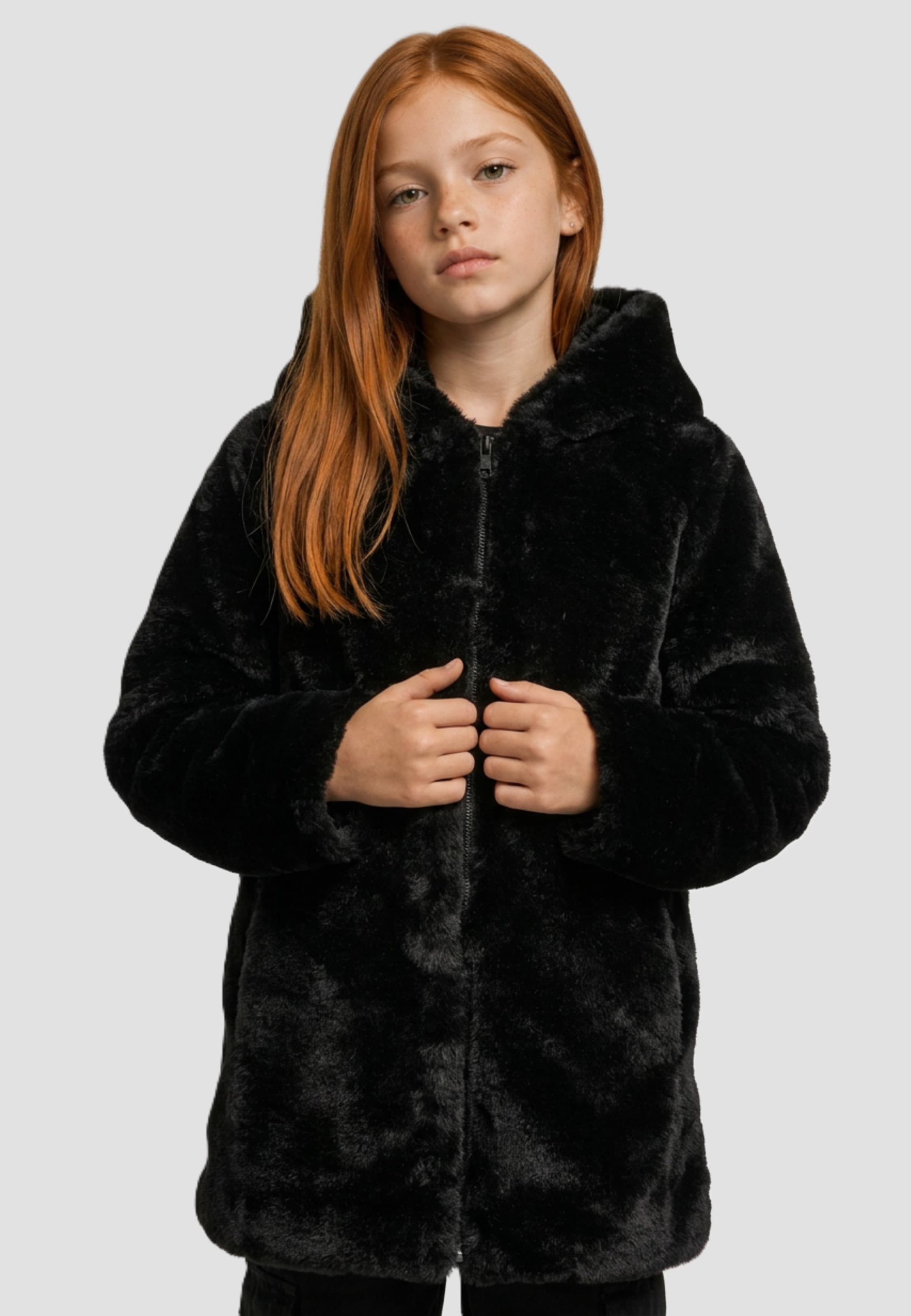 Urban Classics Girls Hooded Teddy Coat