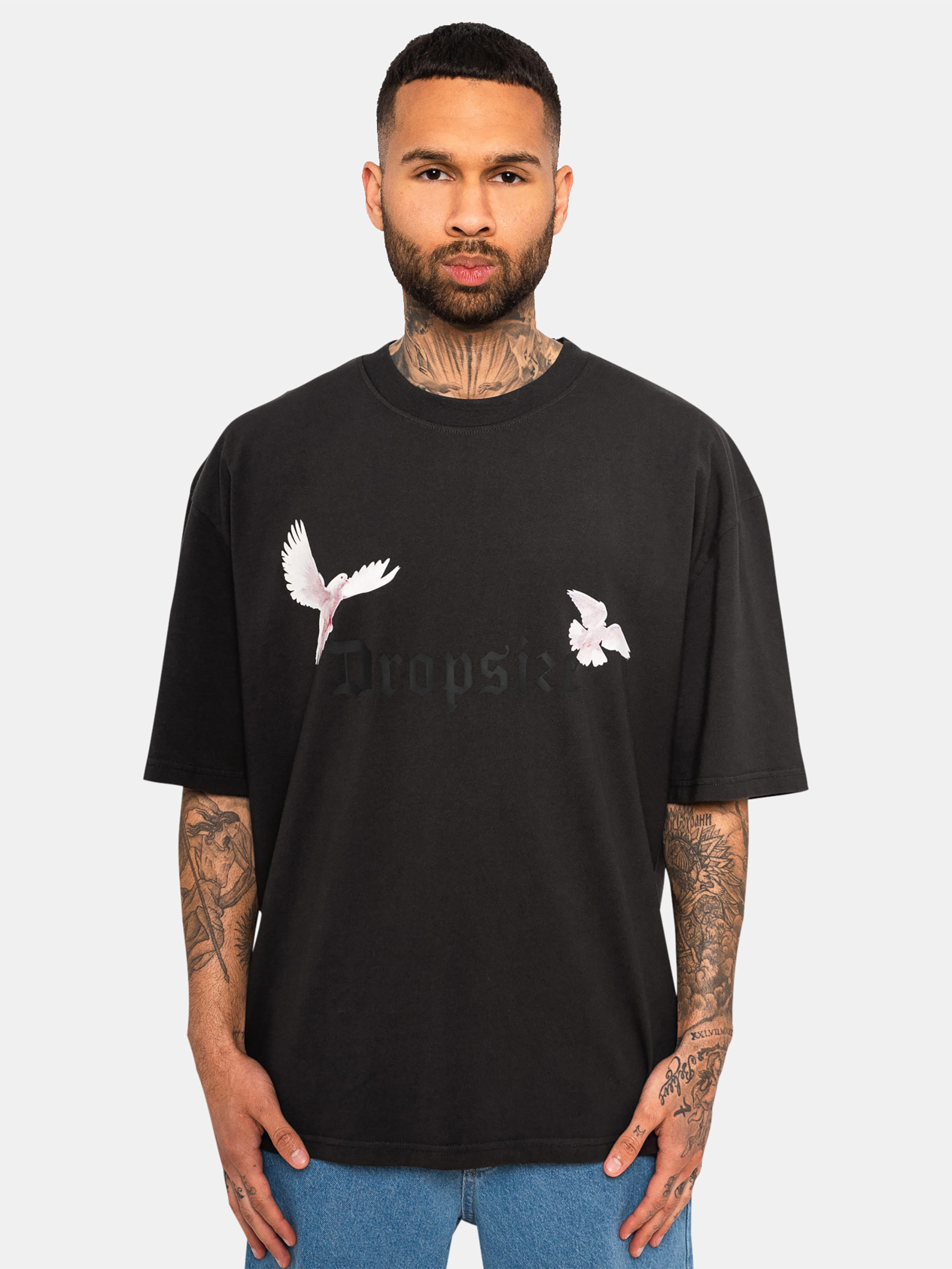Dropsize Heavy Oversize White Doves T-Shirt