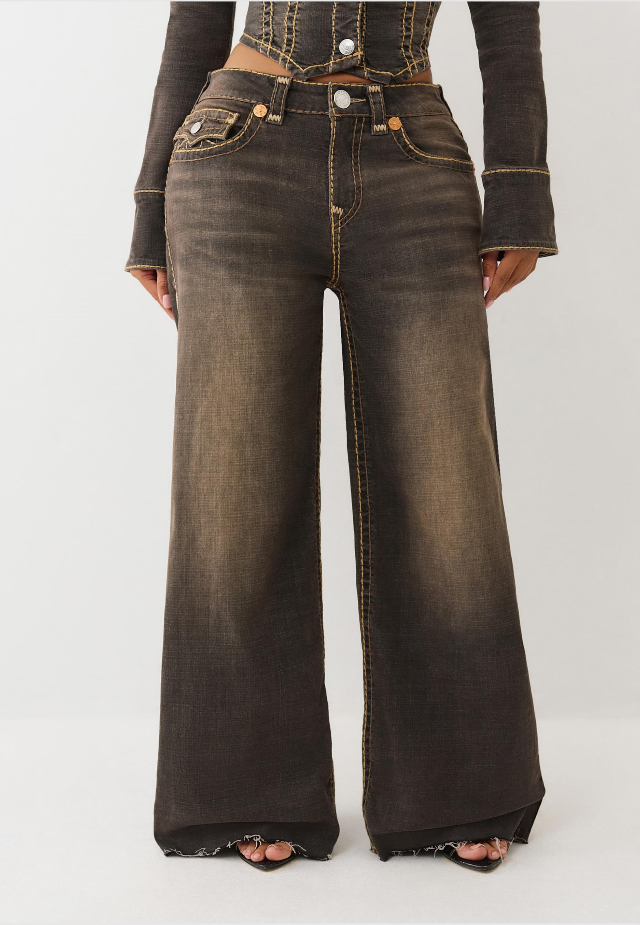 True Religion JESSIE SUPER BAGGY FLAP SUP T