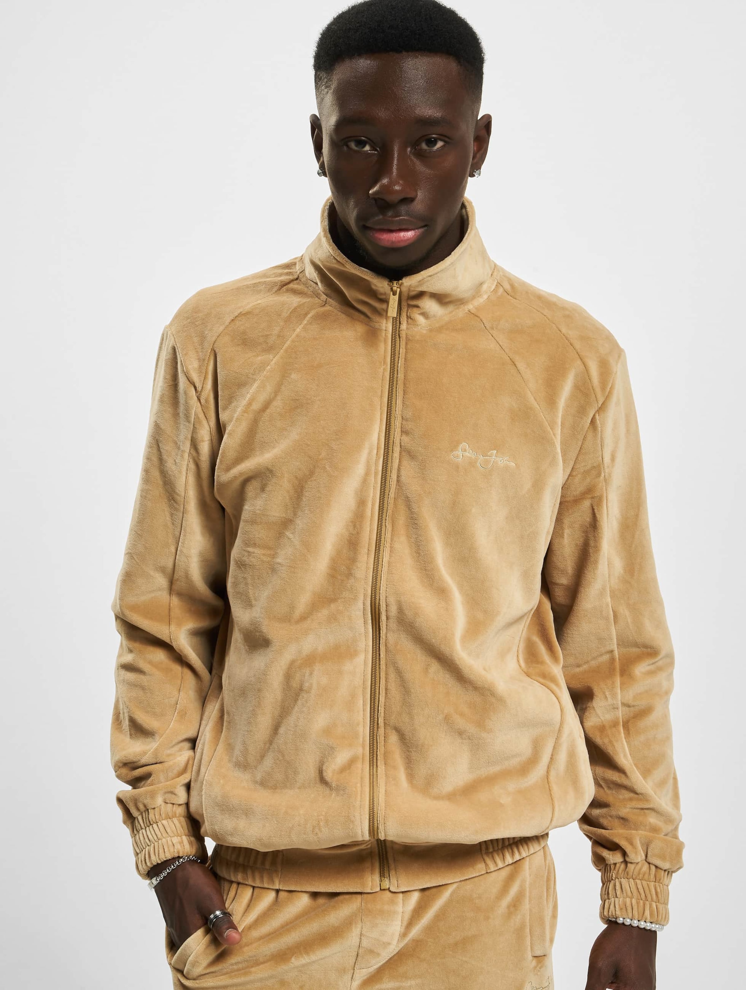 Sean John JM-JK011-023-015 SJ Script Logo Essential Velours Trackjacket