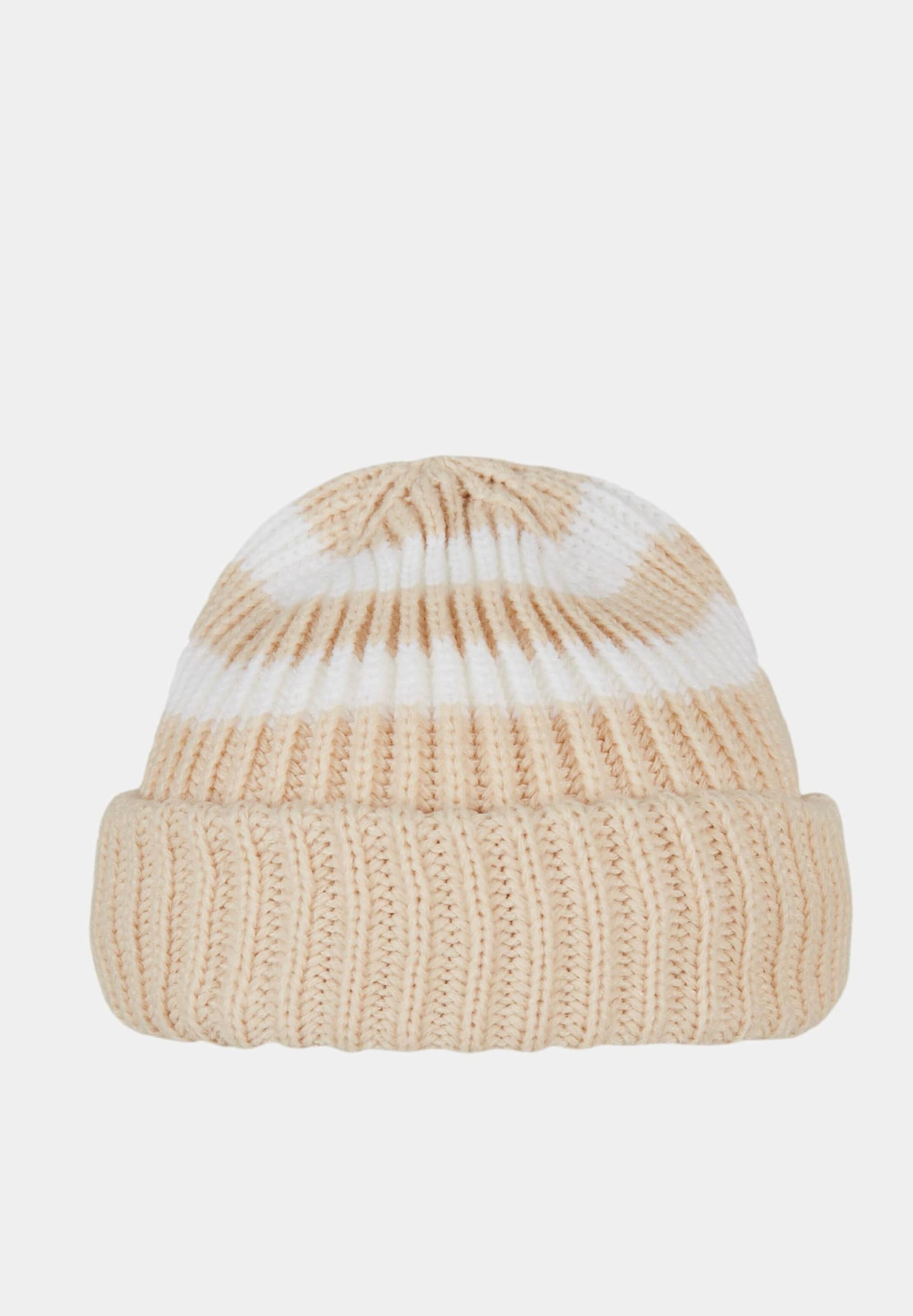Karl Kani KA214-052-1 Signature Fine Rib Fisherman Beanie cream/white