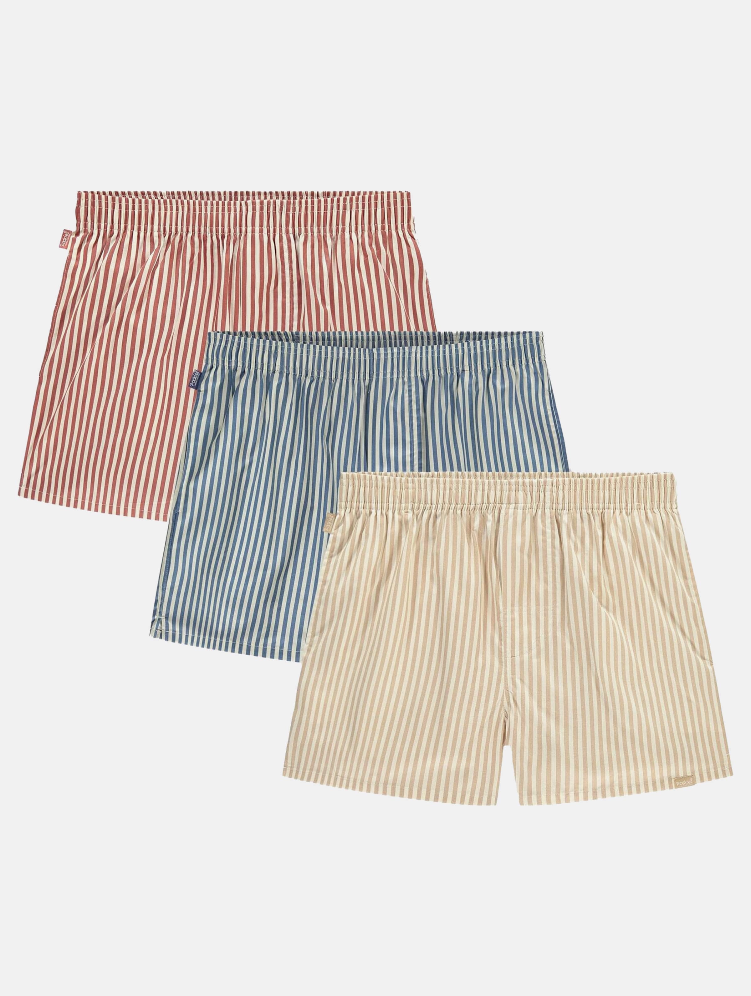 Pockies 3-Pack - Striped Boxers
