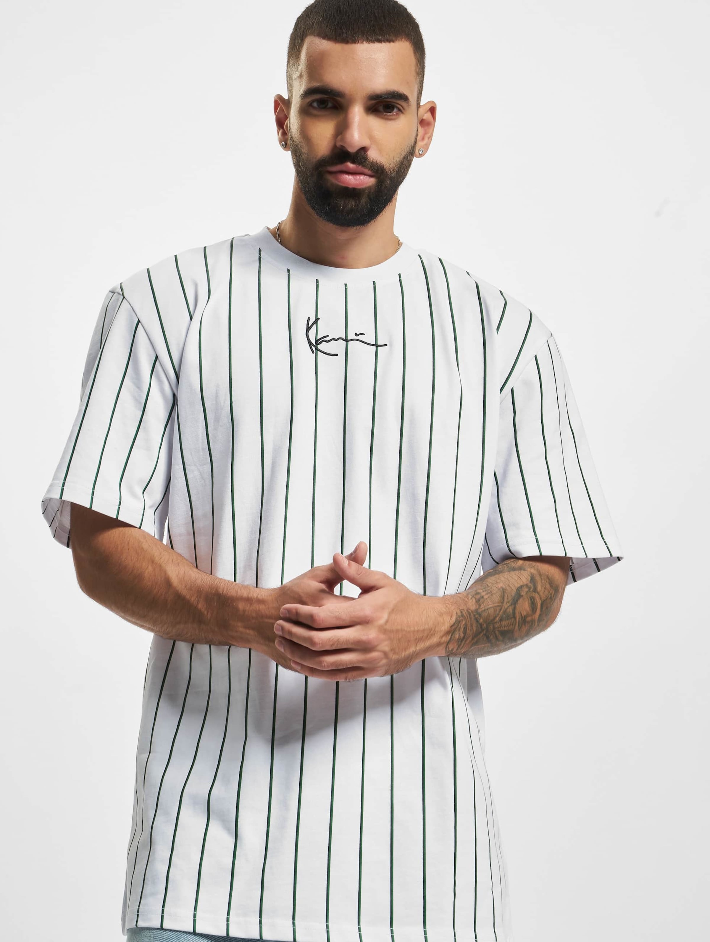 Karl Kani KK Small Signature Pinstripe Tee