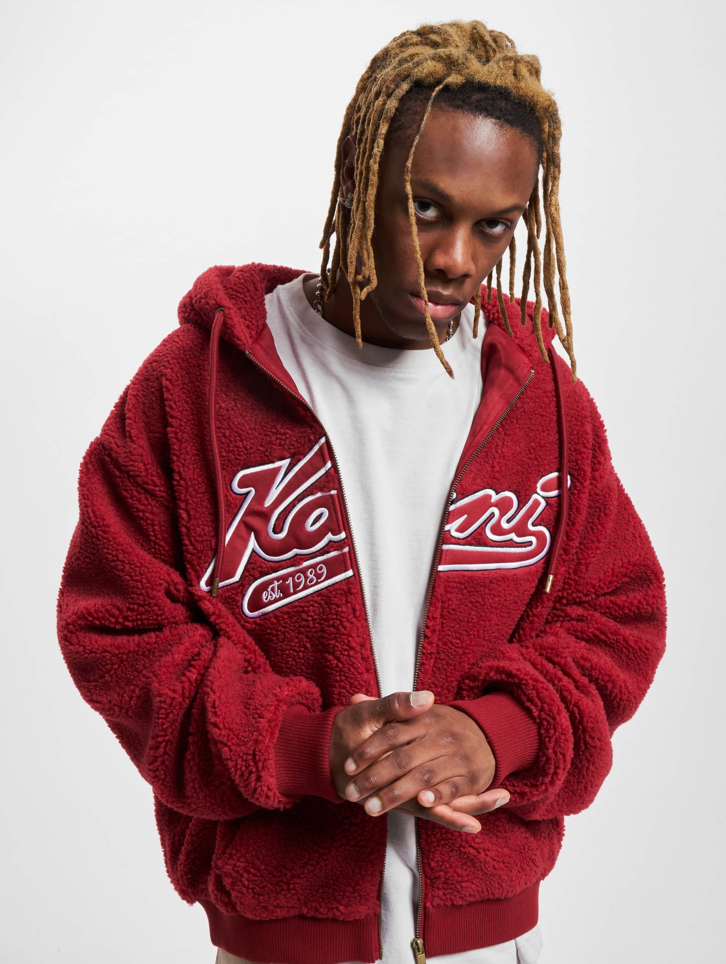 Karl Kani KM233-019-2 KK Varsity Teddy Full Zip Hoodie