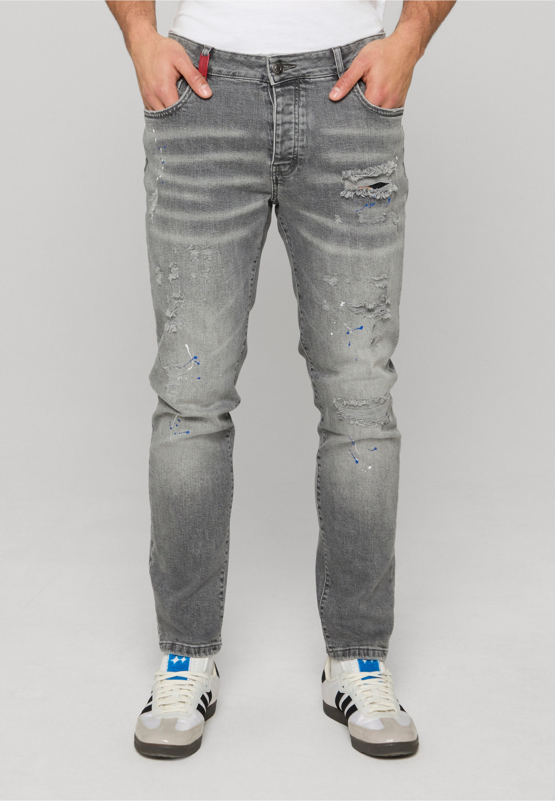 2Y Premium LEONARDO RIPPED SLIM FIT JEANS
