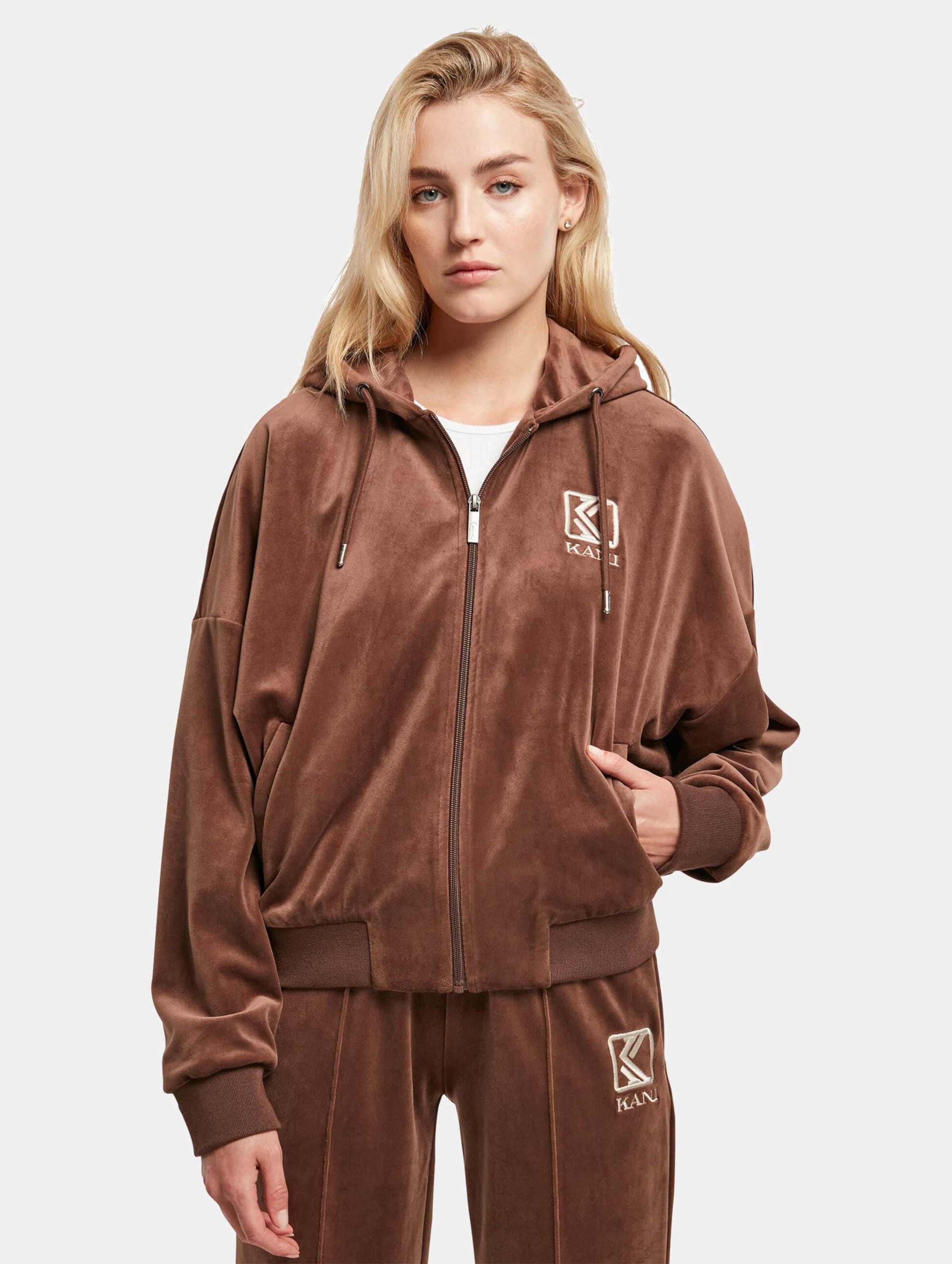 Karl Kani KW224-044-1KK Chest OG Velvet Zip Hoodie