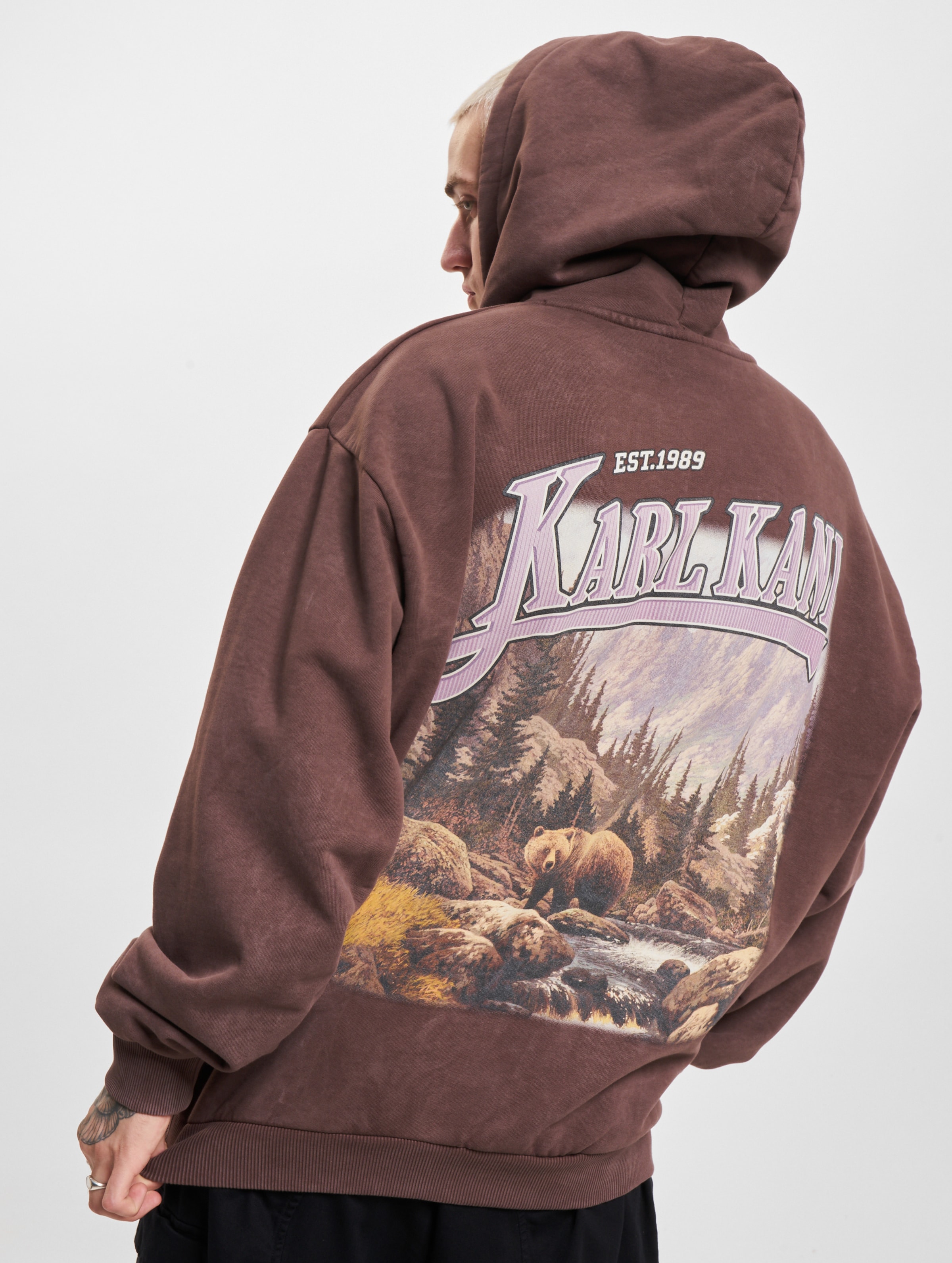 Karl Kani KM234-022-1 Small Signature OS Washed Heavy Sweat Landscape Hoodie