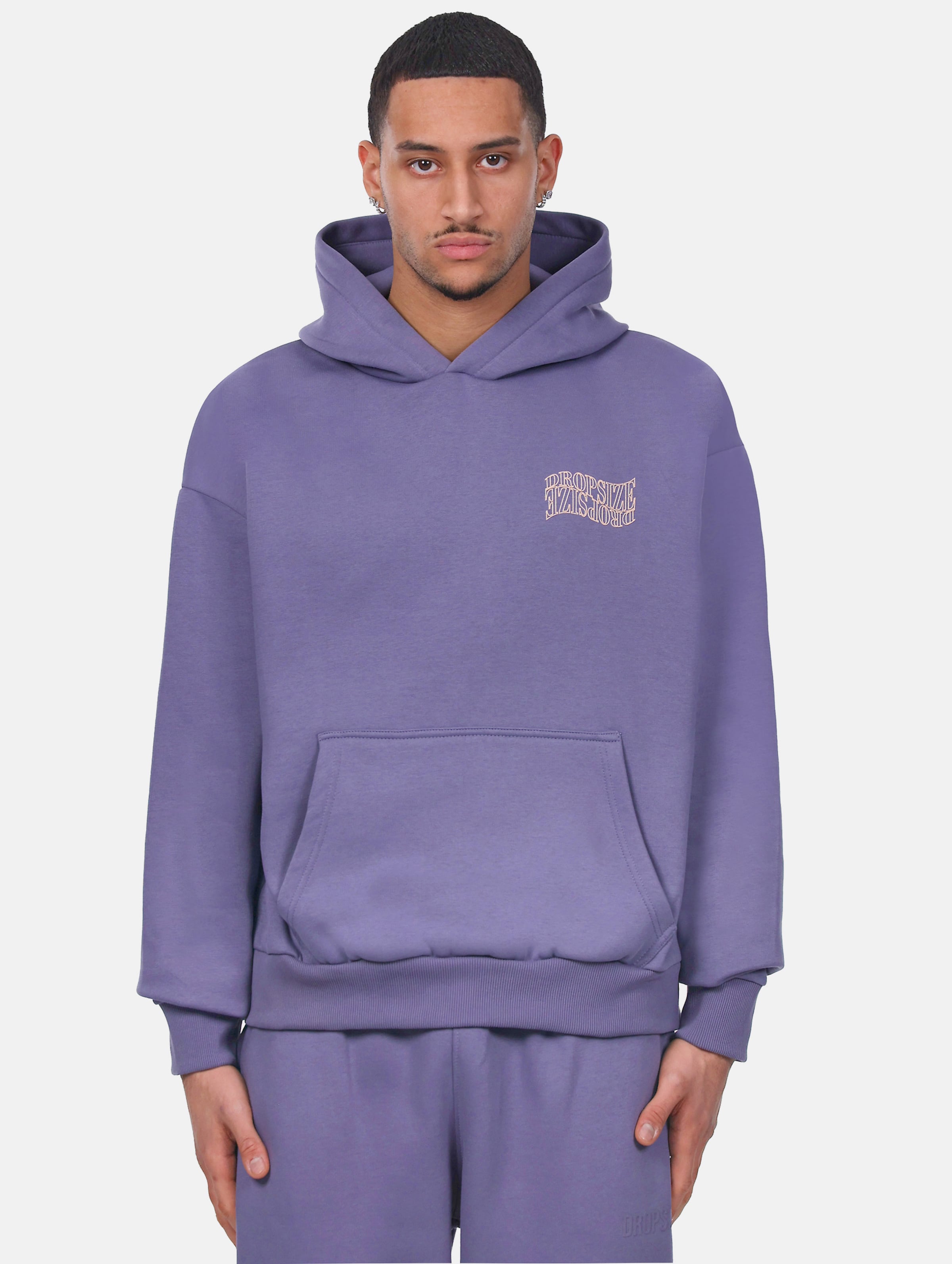 Dropsize HEAVY OVERSIZE MIRRORED LOGO HOODIE