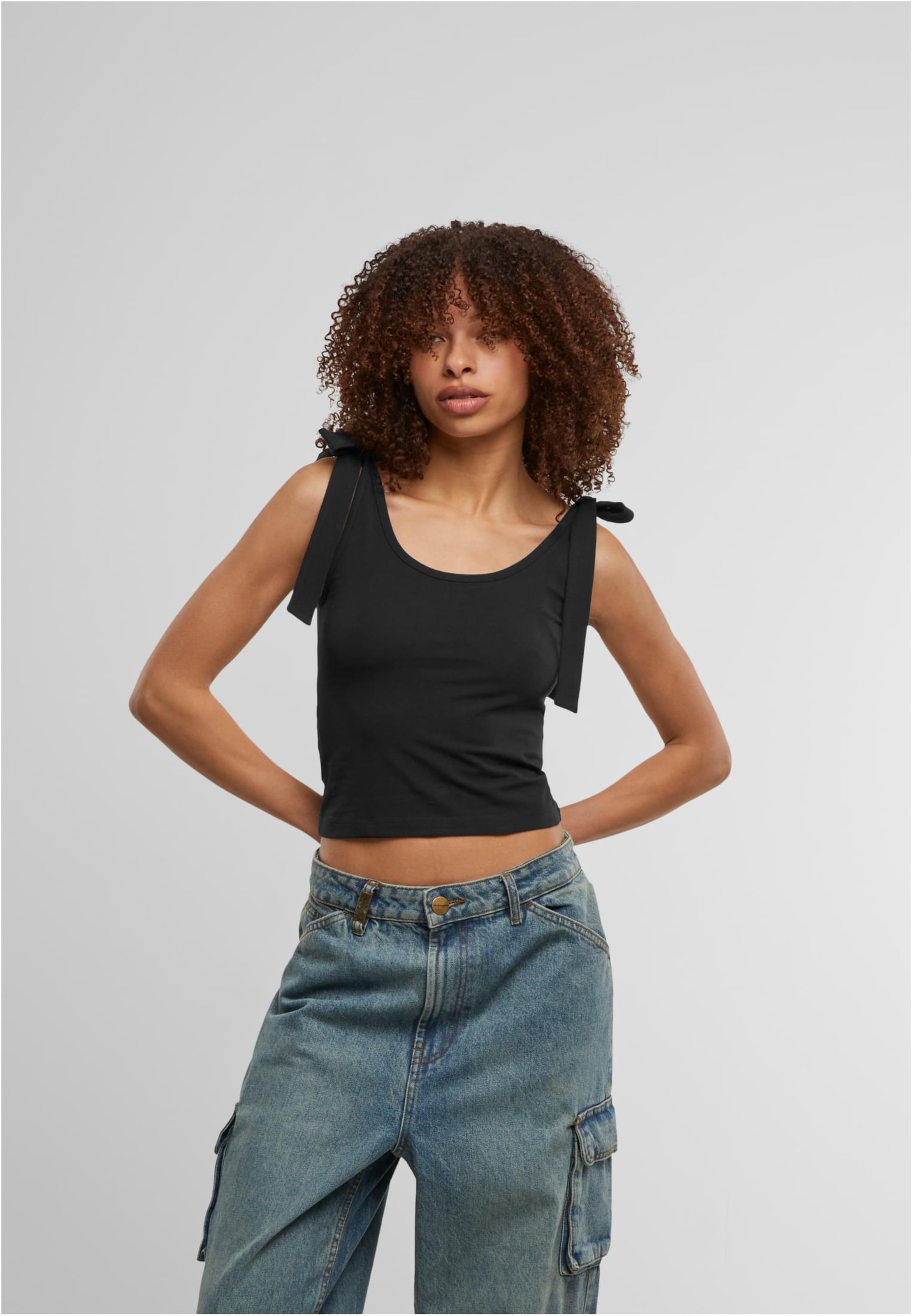 Urban Classics Ladies Tied Basic Jersey Top 2-Pack