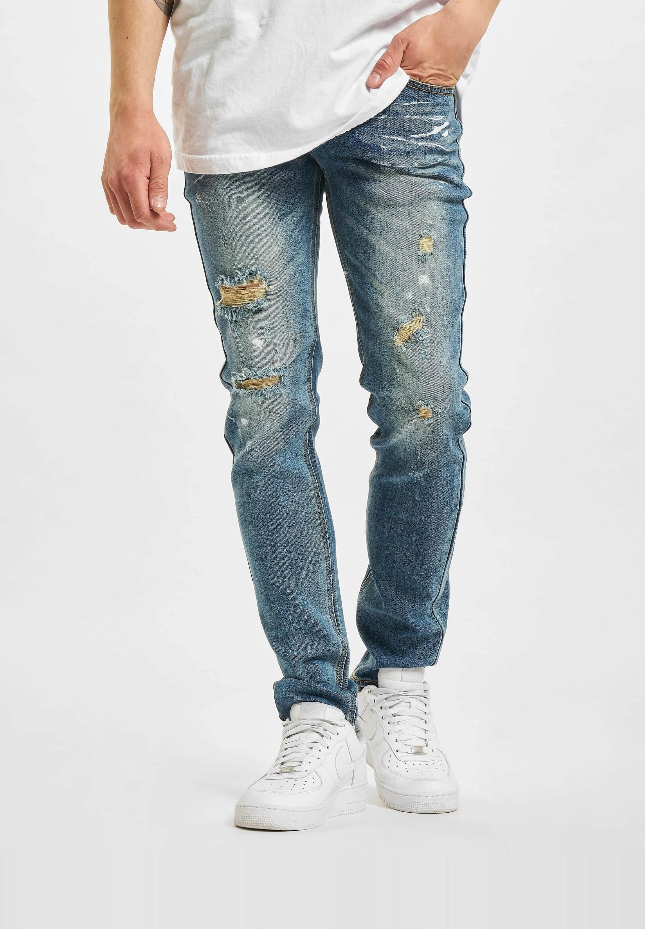 Sixth June Destroyed Washed Slim Fit Jeans