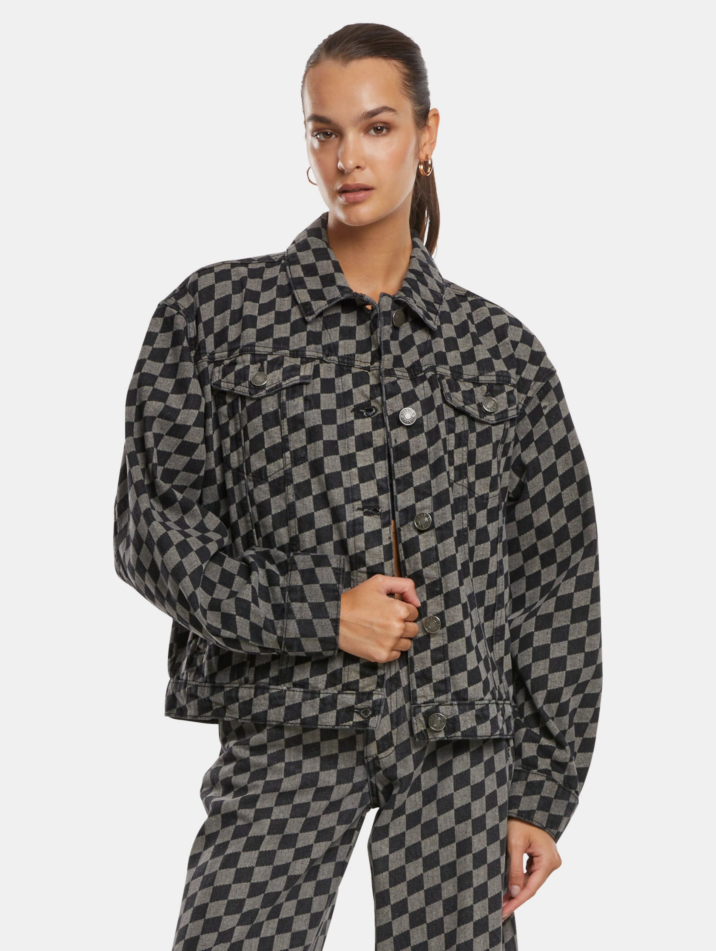 Urban Classics Ladies 80‘s Oversized Laser Printed Jeansjacke