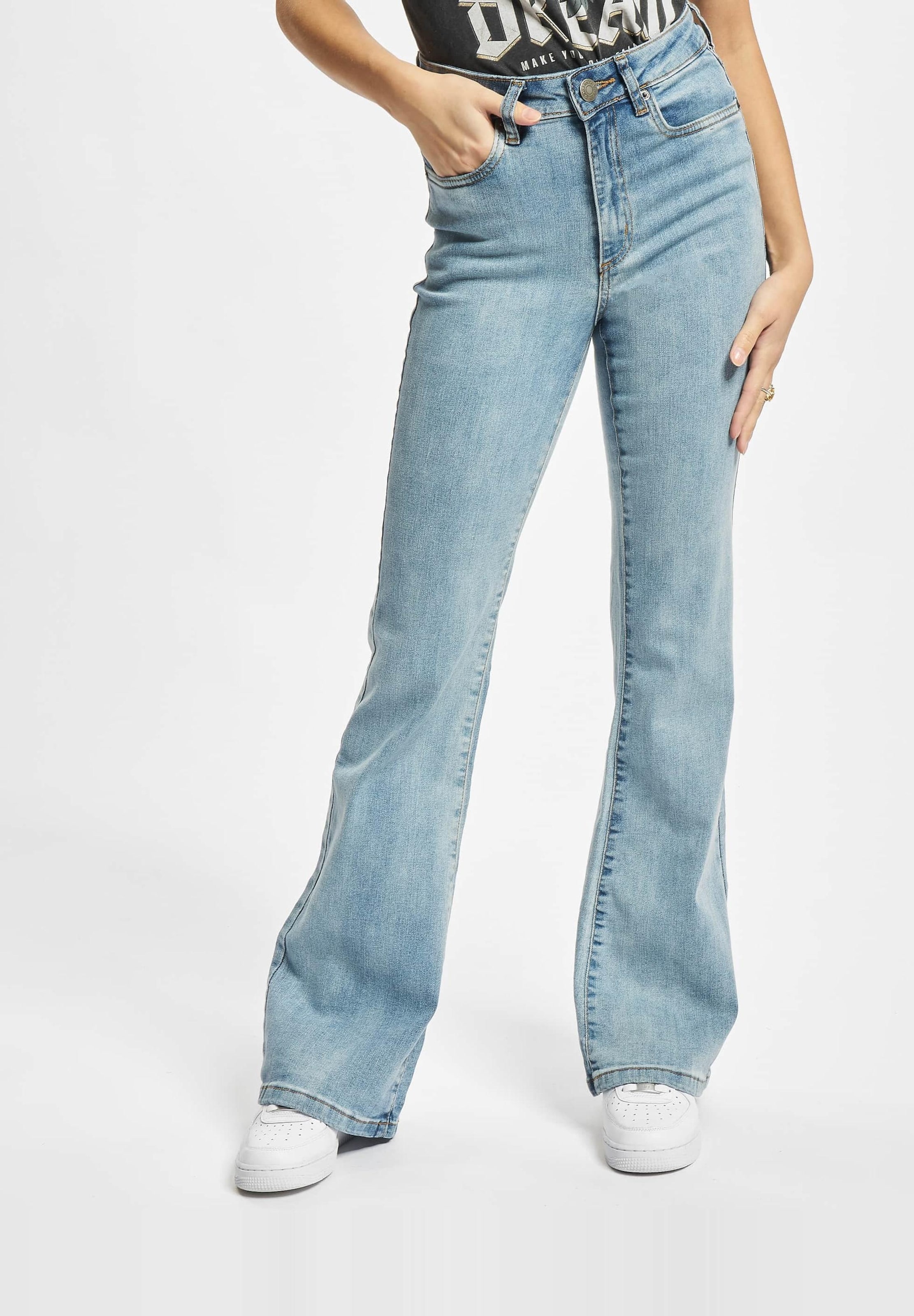Urban Classics Ladies High Waist Flared Denim Pants