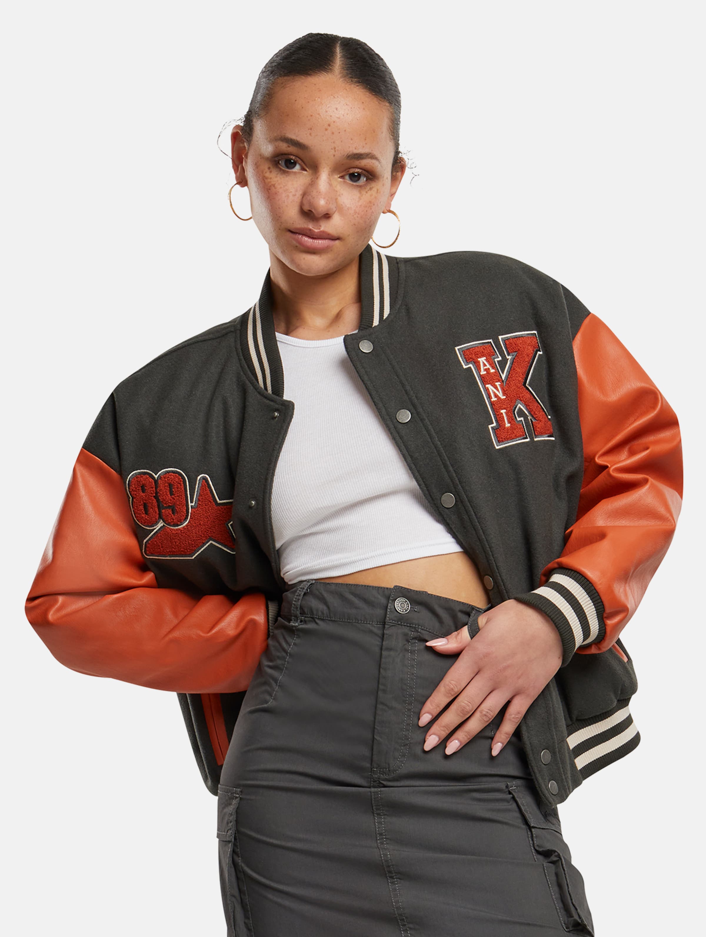 Karl Kani Retro Patch Star Logo Oversized College Jacke