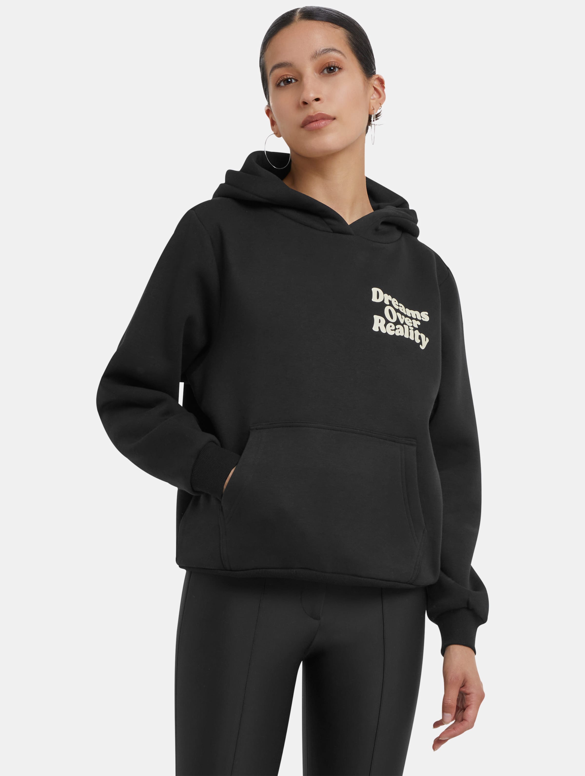 Miss Tee Dreams Over Reality Ladies Fluffy Hoody