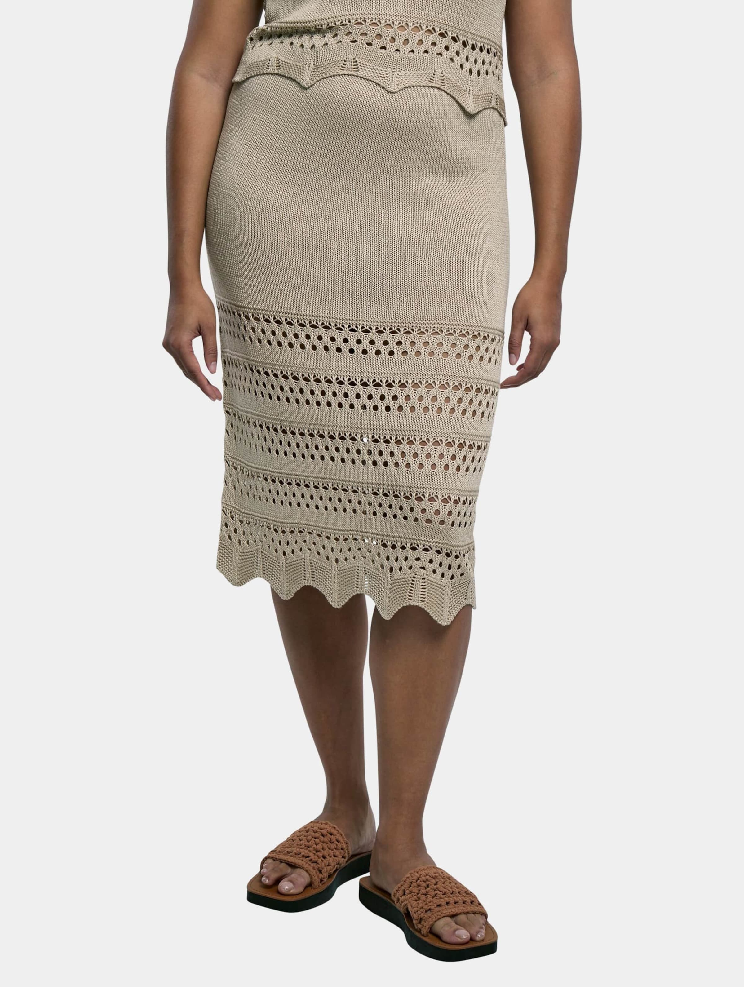 Urban Classics Ladies 3/4 Crochet Knit Skirt