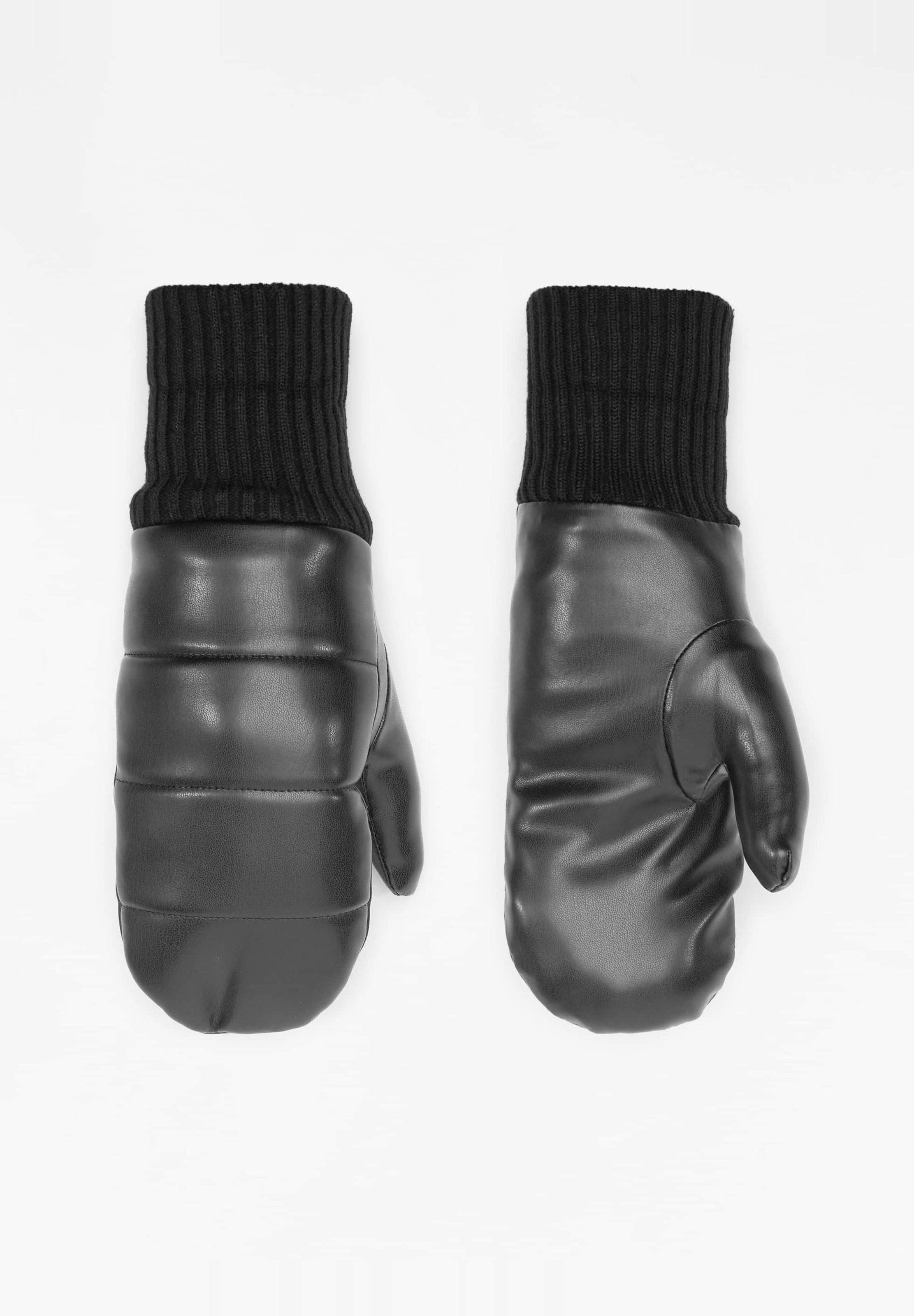 Urban Classics Puffer Imitation Leather Gloves